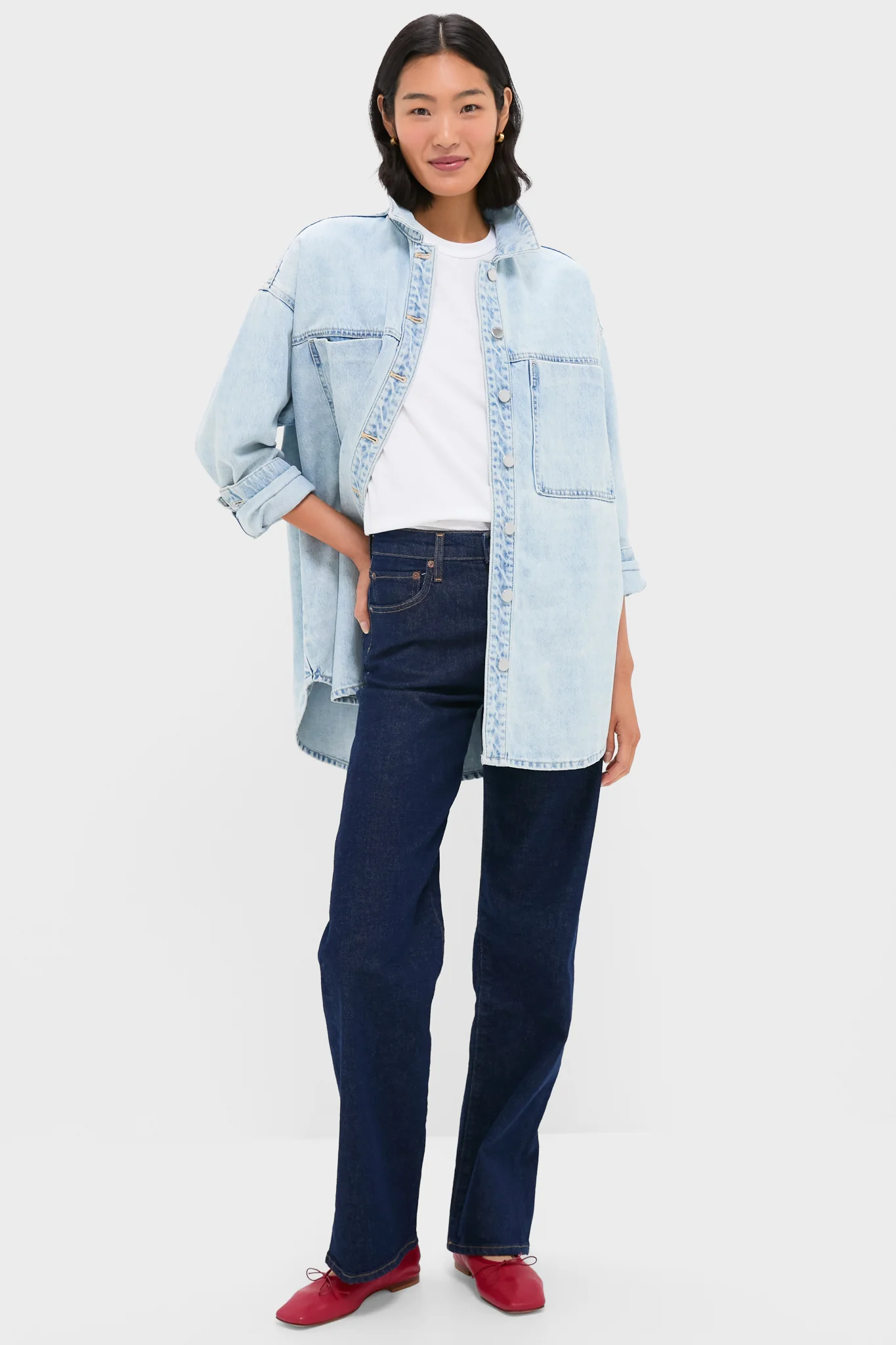 Sky Blue Sheeba Denim Overshirt - Image 2