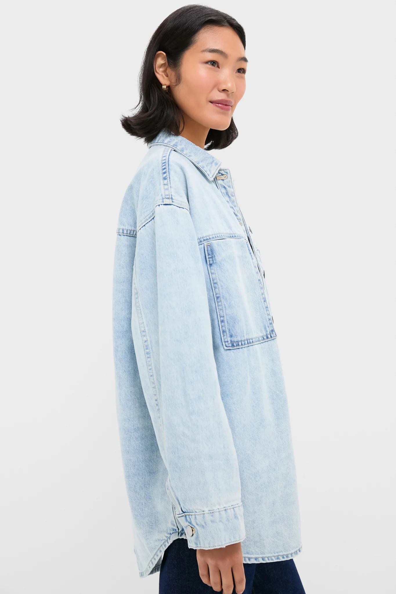 Sky Blue Sheeba Denim Overshirt - Image 3