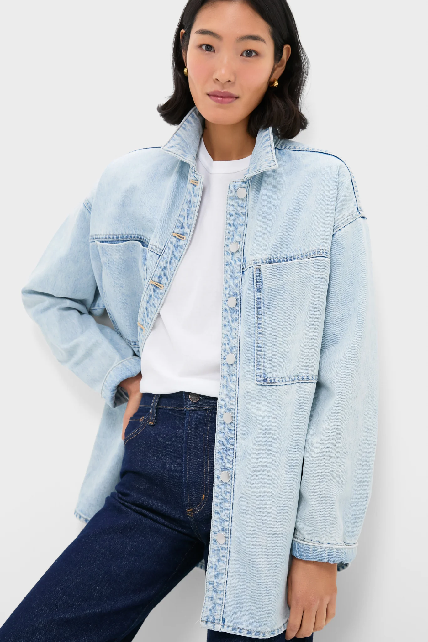 Sky Blue Sheeba Denim Overshirt - Image 5