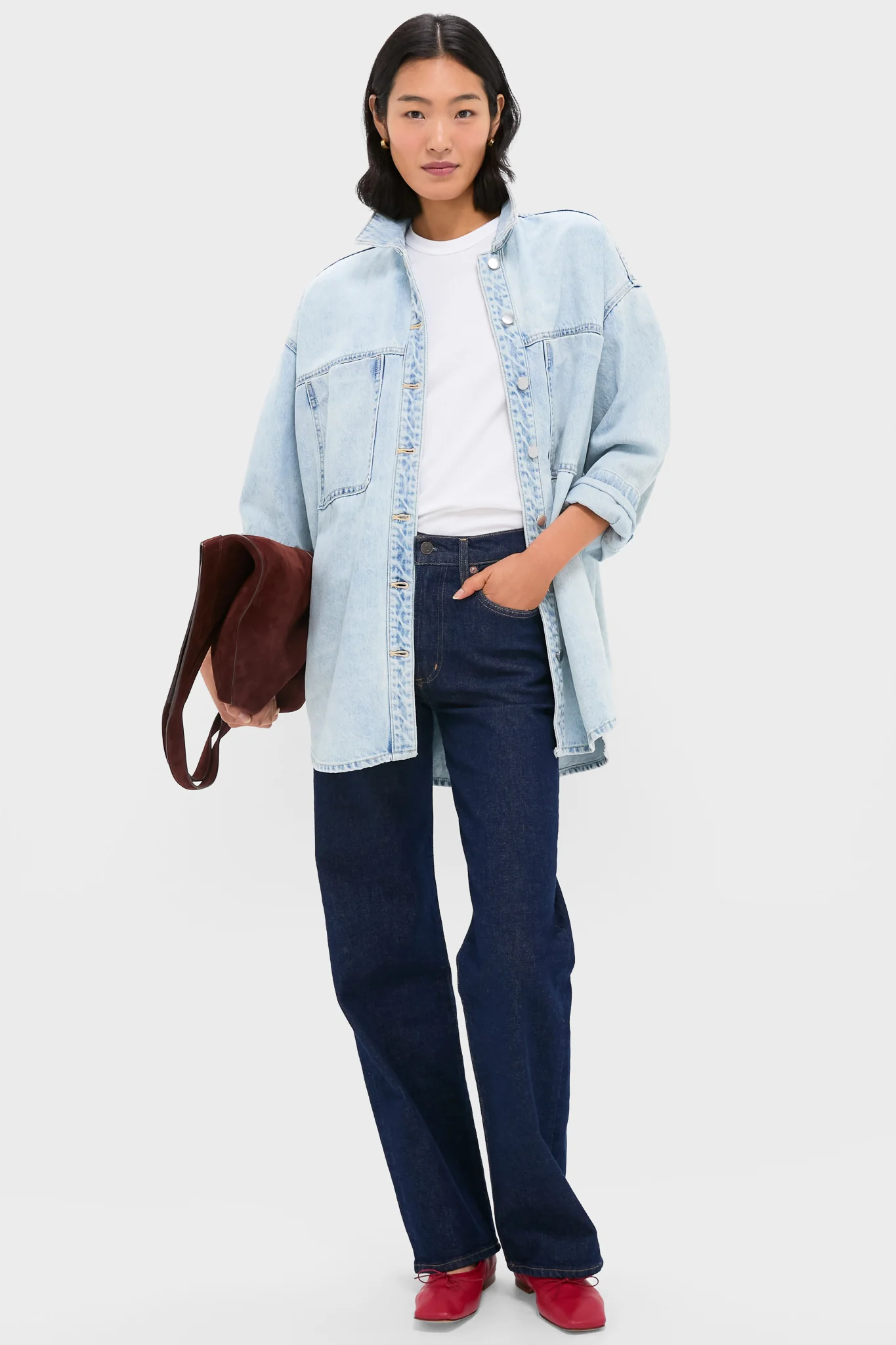 Sky Blue Sheeba Denim Overshirt - Image 6