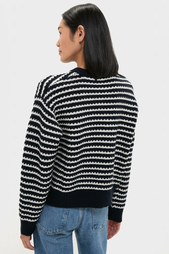 Sky Captain Cotton Wool Stripe Sweater - Image 4