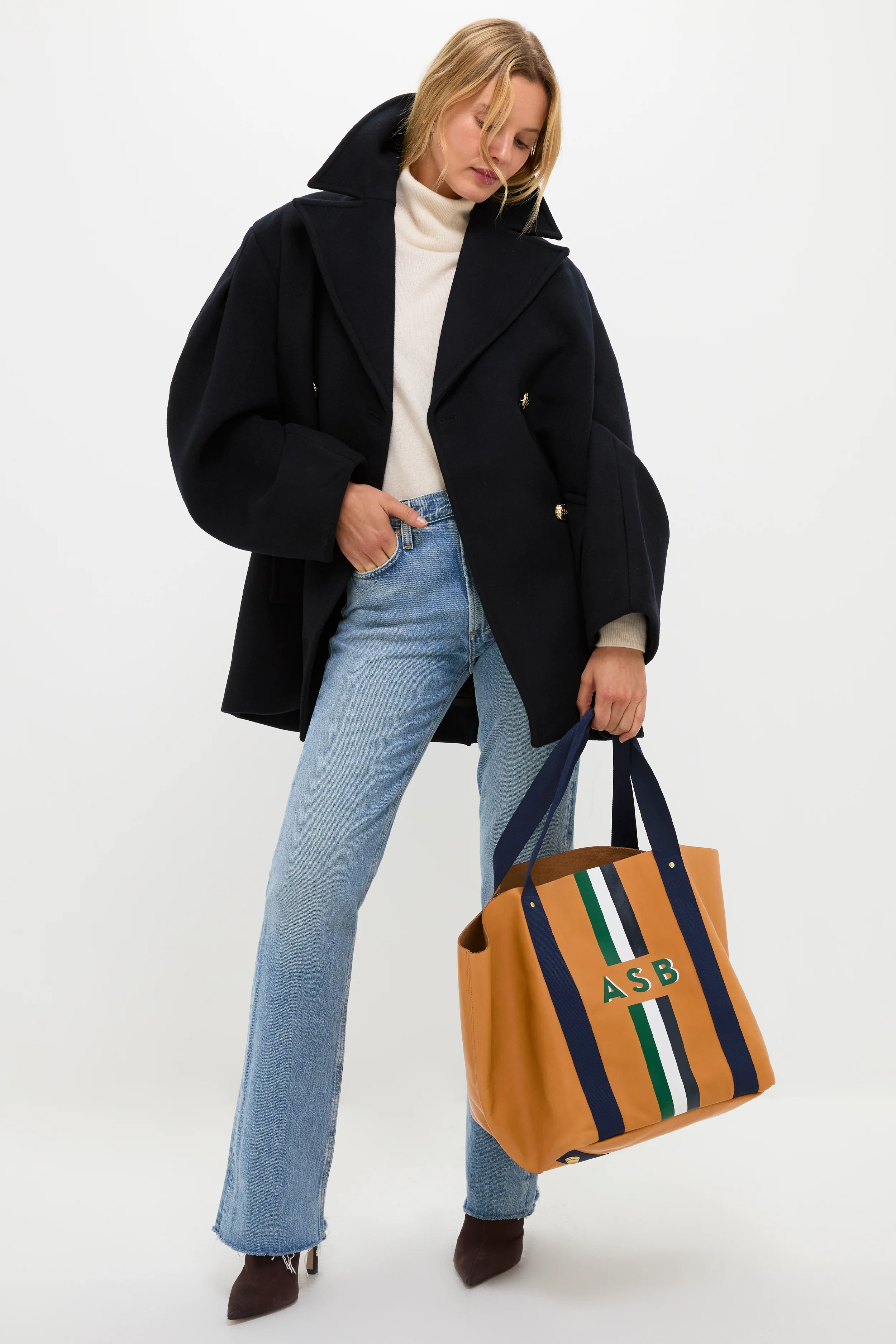 Sky Captain Peacoat Wool Midi Coat - Image 2