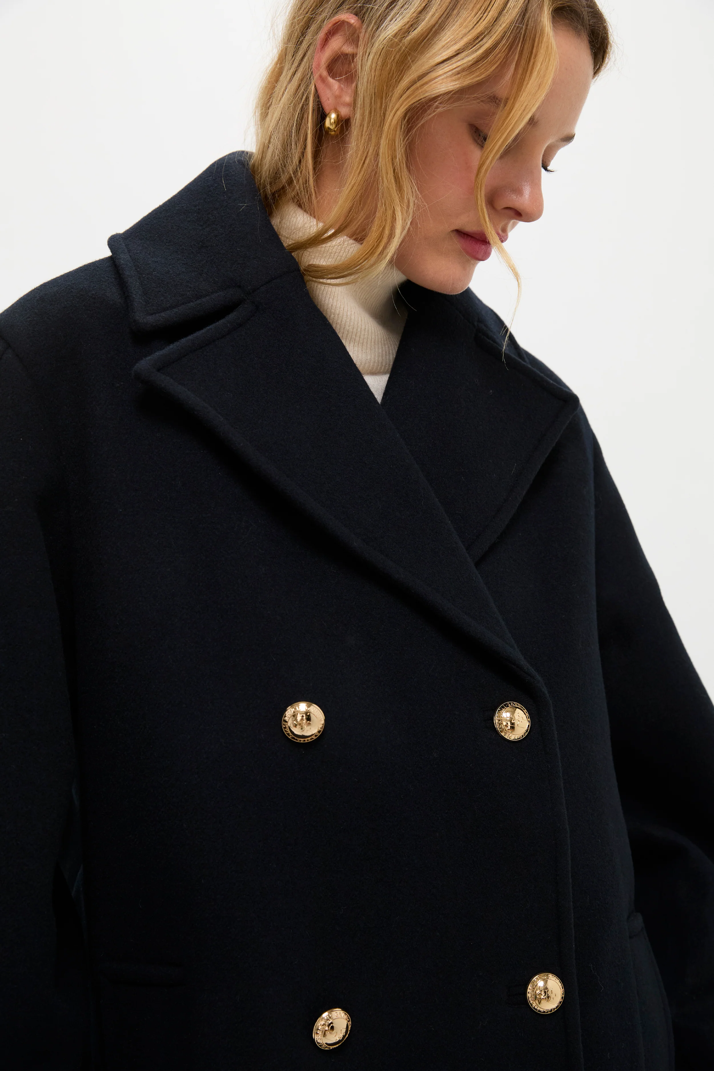 Sky Captain Peacoat Wool Midi Coat - Image 5