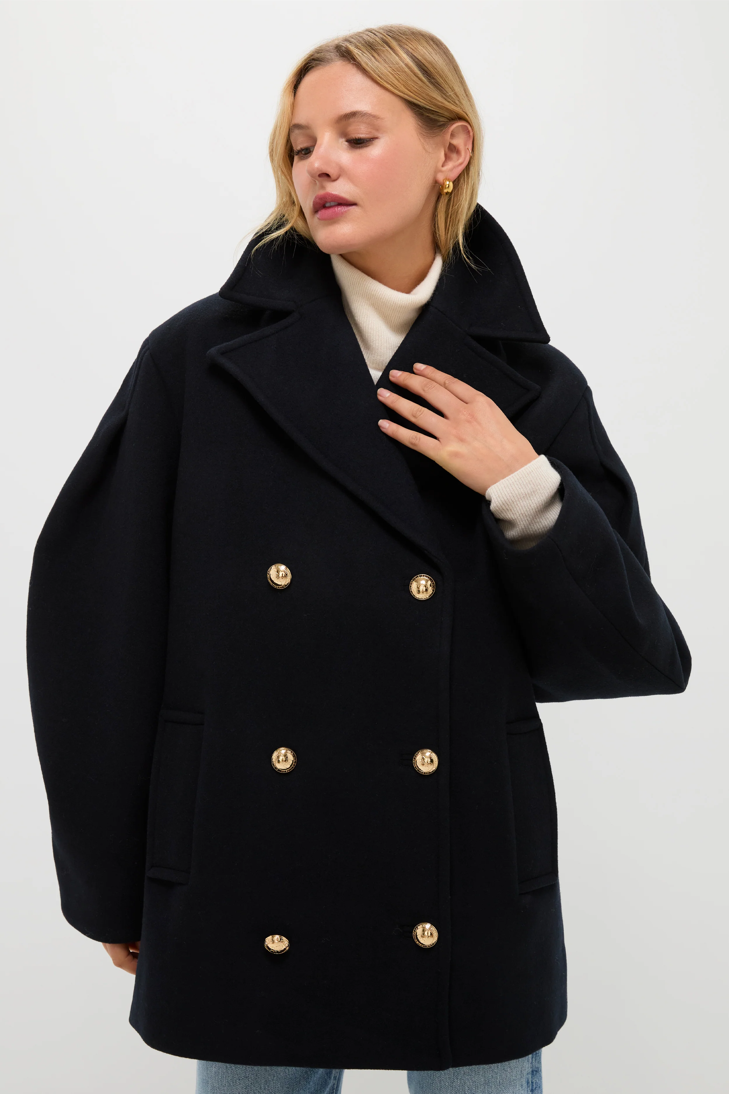 Sky Captain Peacoat Wool Midi Coat - Image 6