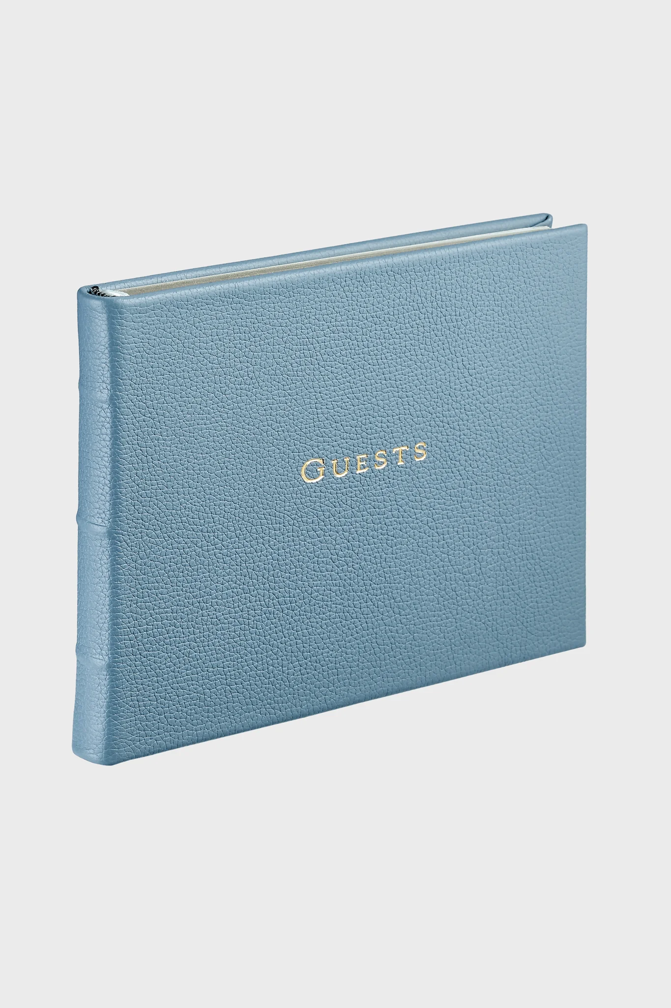 Slate Blue Pebble Grain Guest Book - Image 2