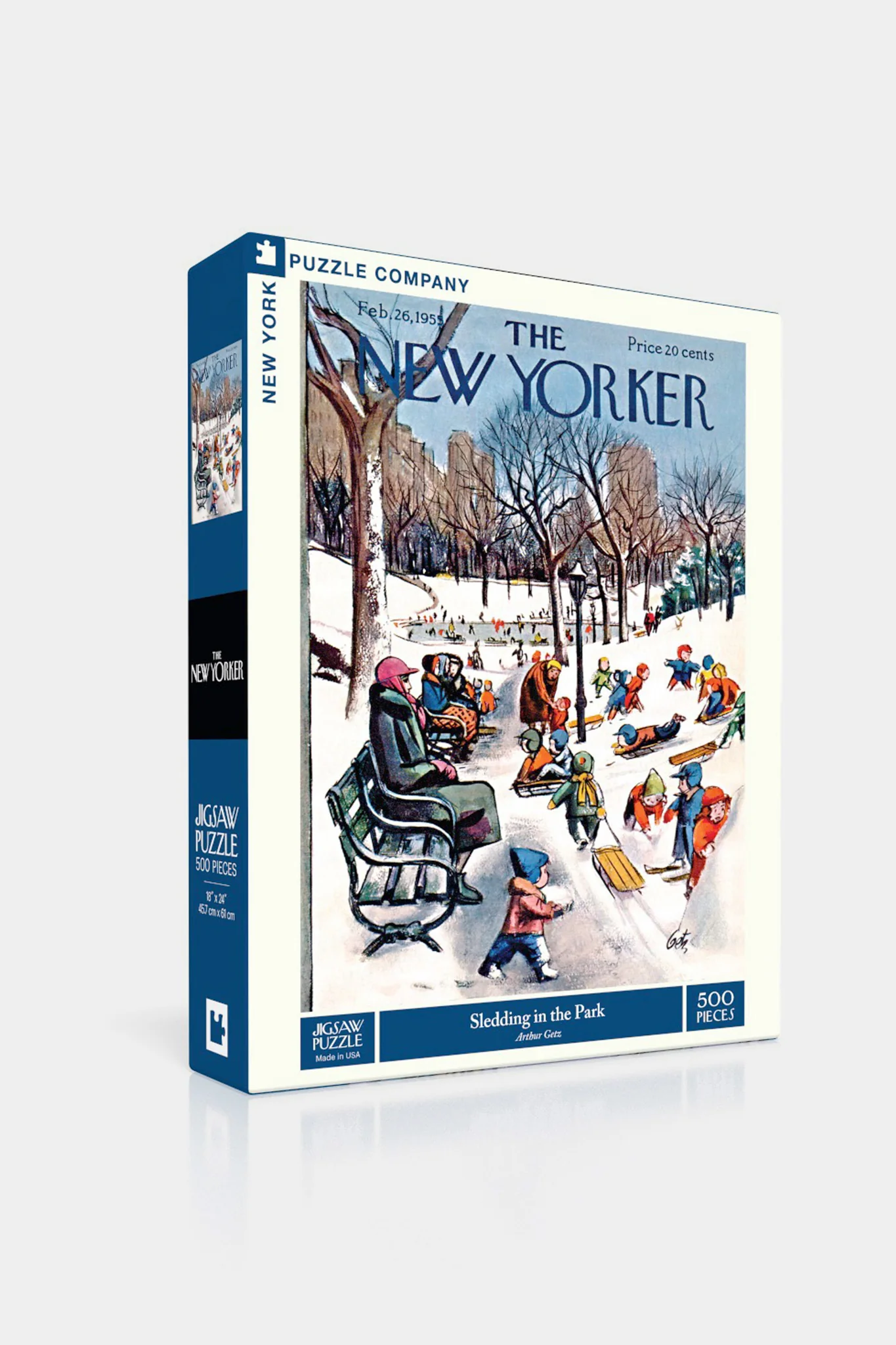 Sledding in the Park Jigsaw Puzzle - Image 2