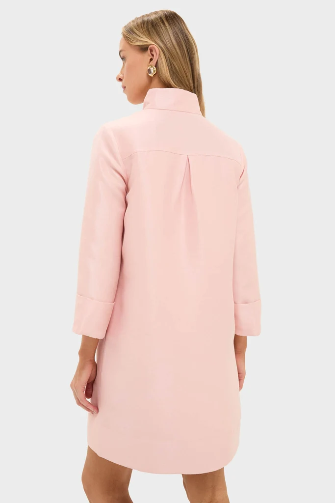 Soft Pink Dupioni Megan Dress - Image 4