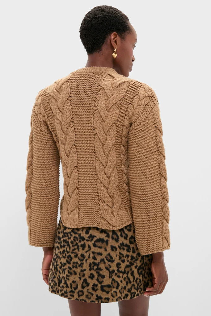 Solid Brown Portrait Cardigan - Image 5