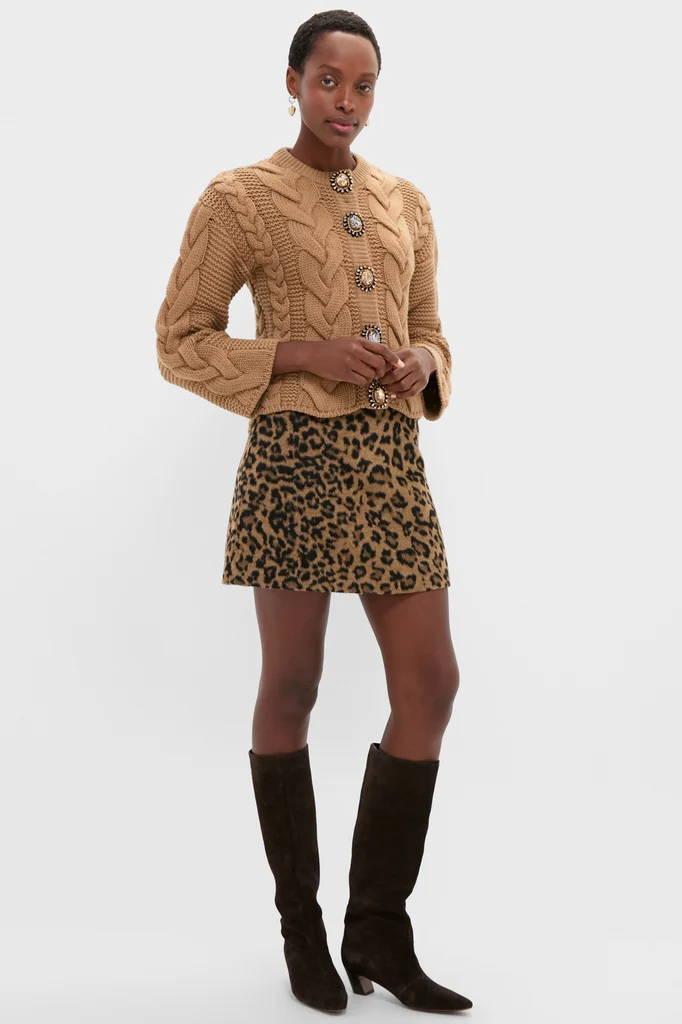 Solid Brown Portrait Cardigan - Image 6