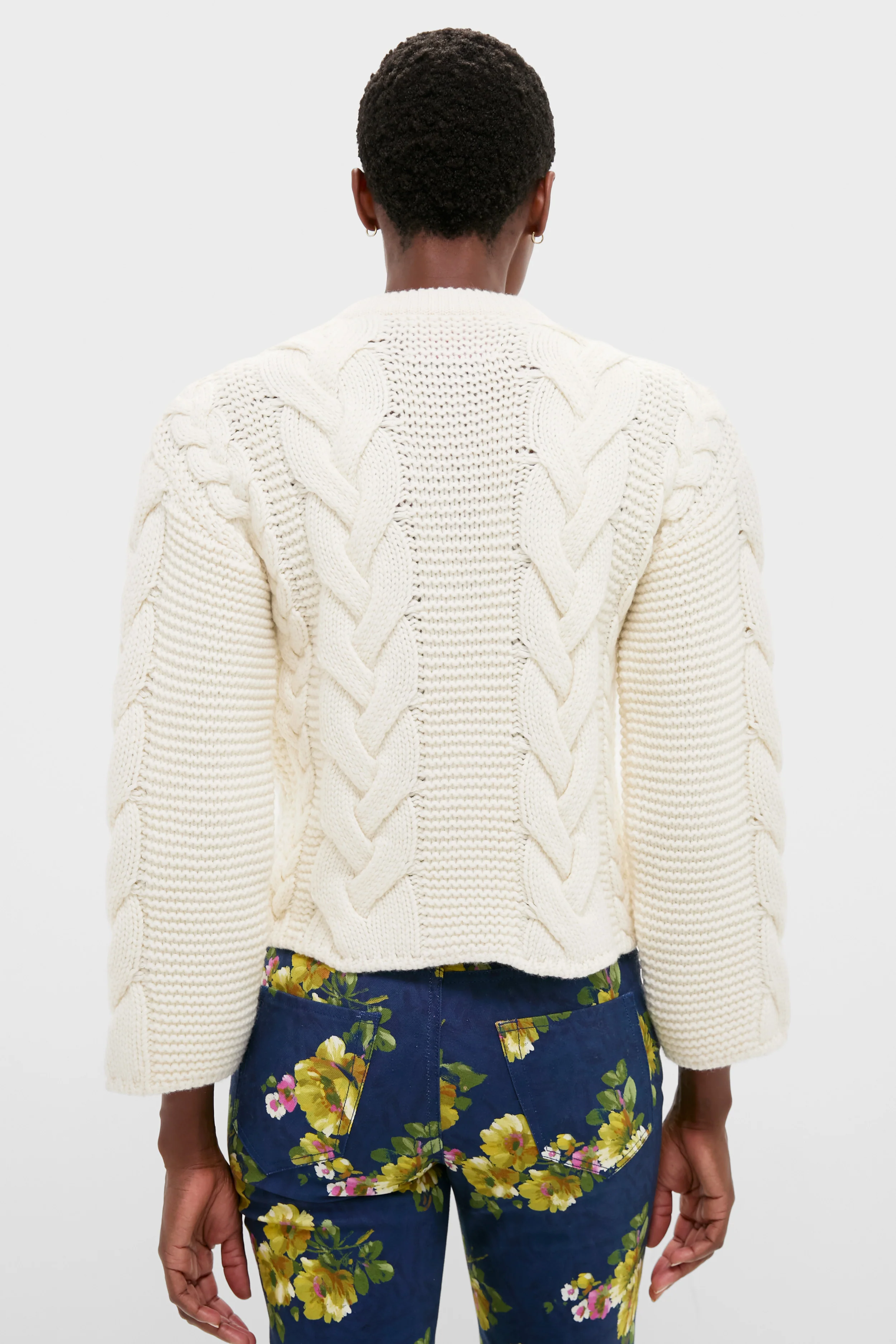 Solid White Portrait Cardigan - Image 4