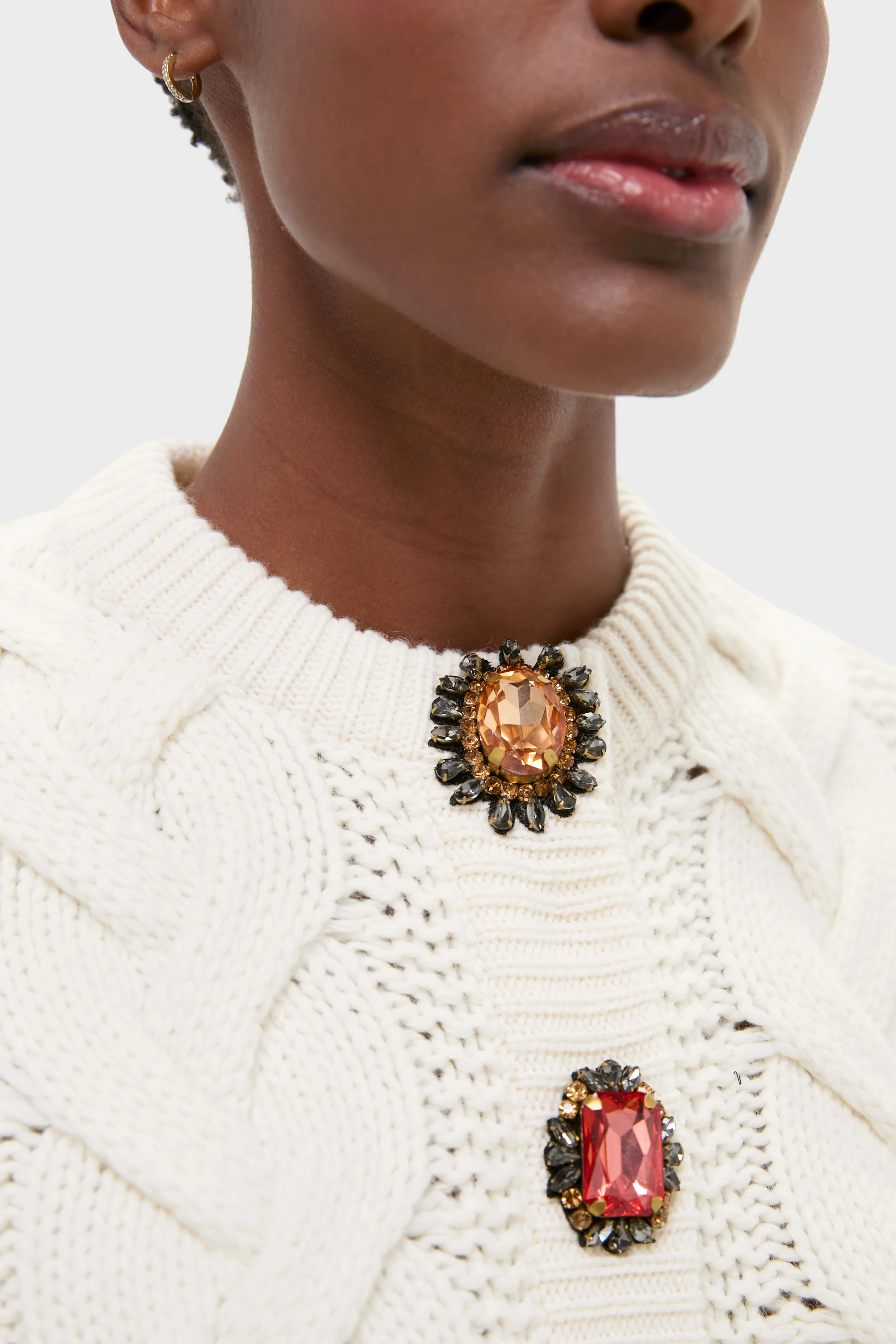 Solid White Portrait Cardigan - Image 5