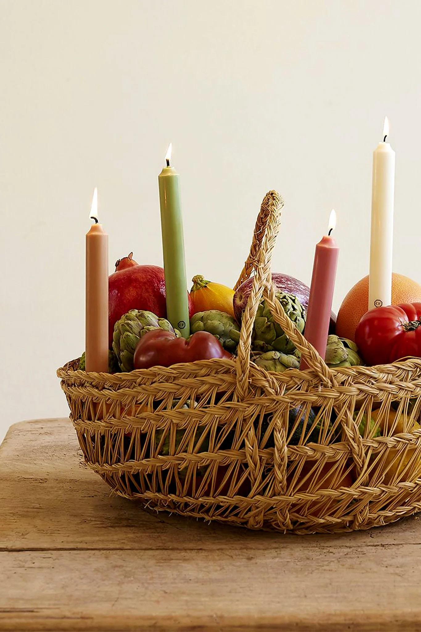 Spearmint Scented Taper Candles (Set of 6) - Image 4