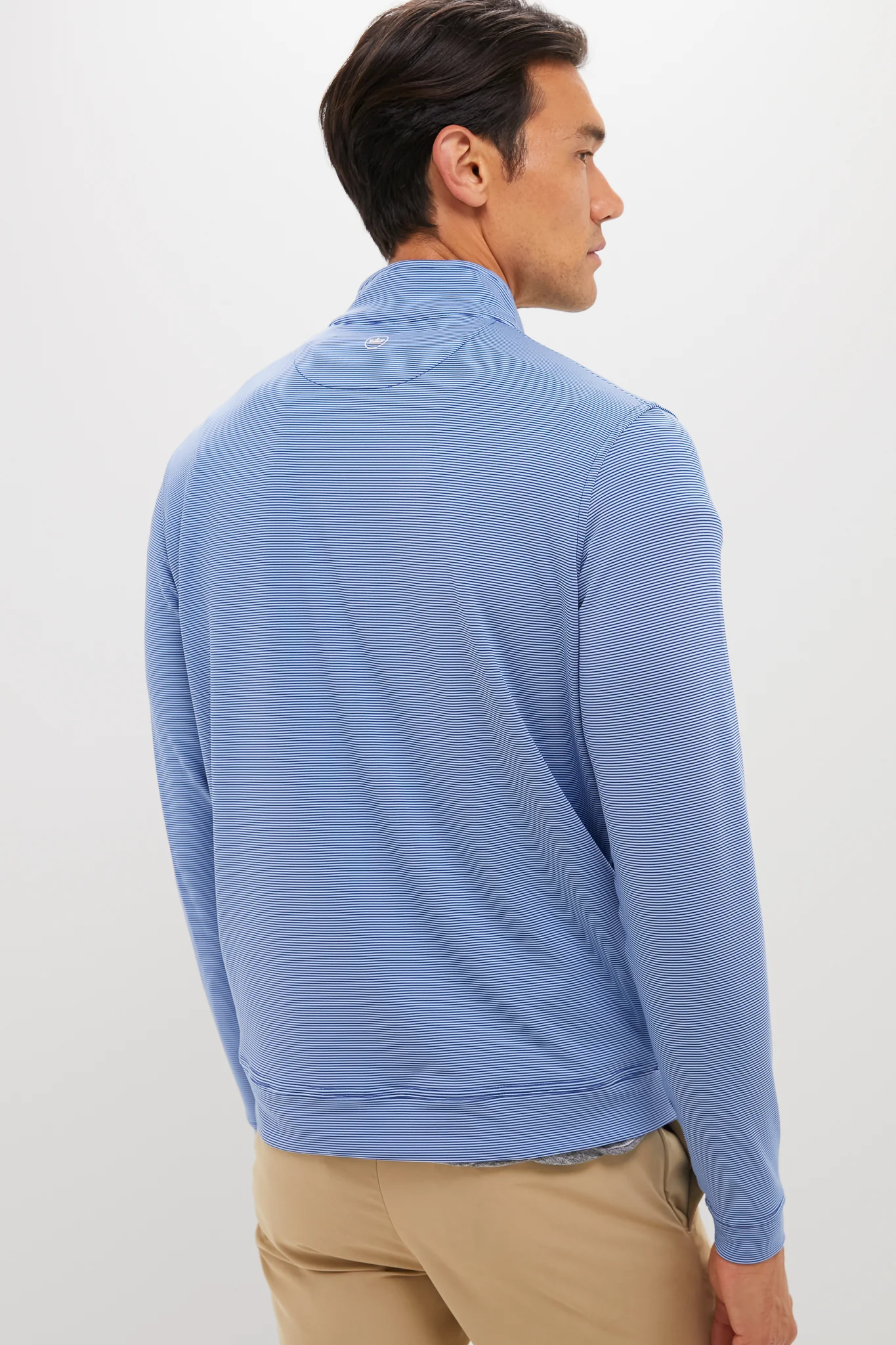 Sport Navy Perth Sugar Stripe Quarter Zip - Image 4