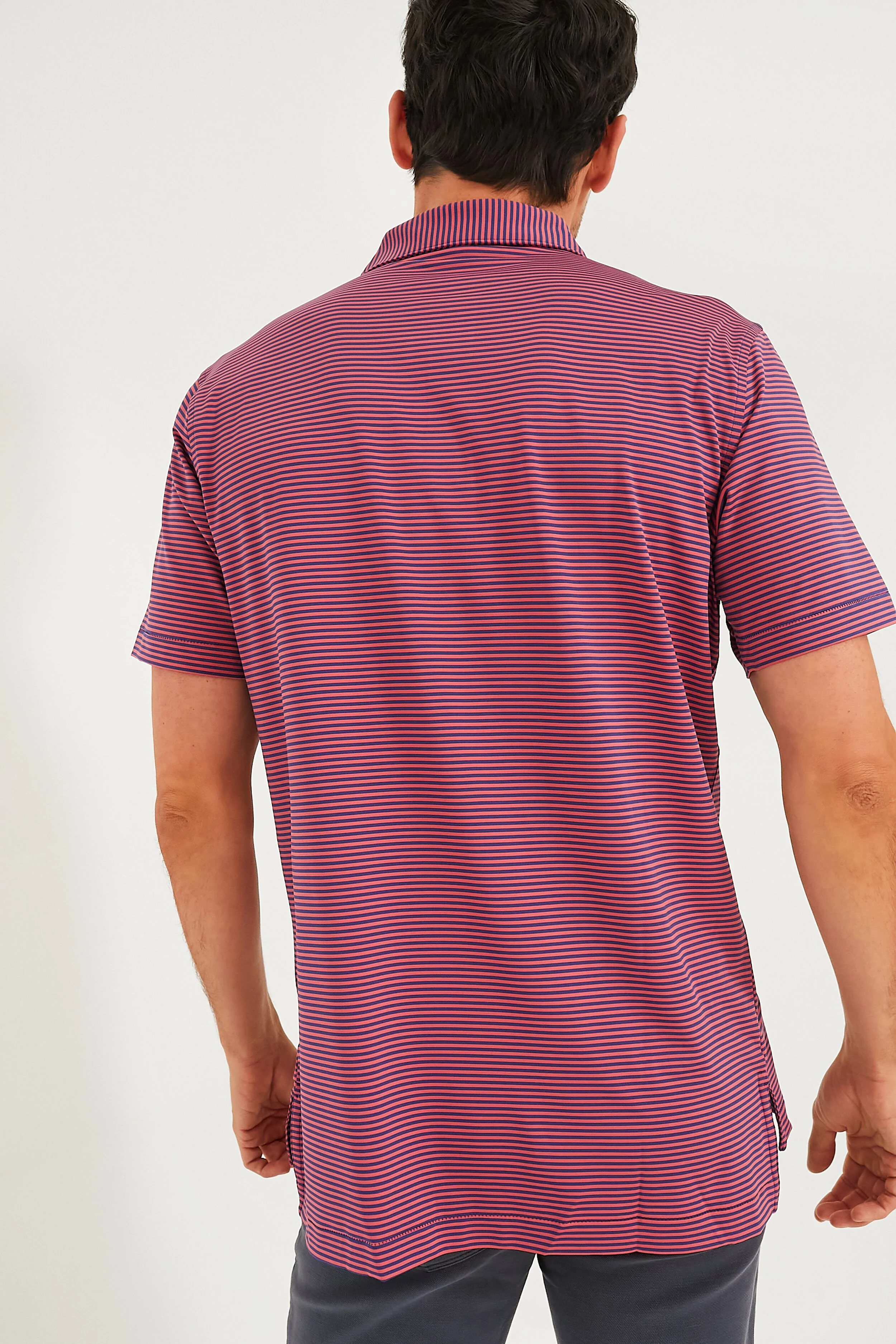 Sport Navy Red Hales Performance Jersey Polo - Image 4