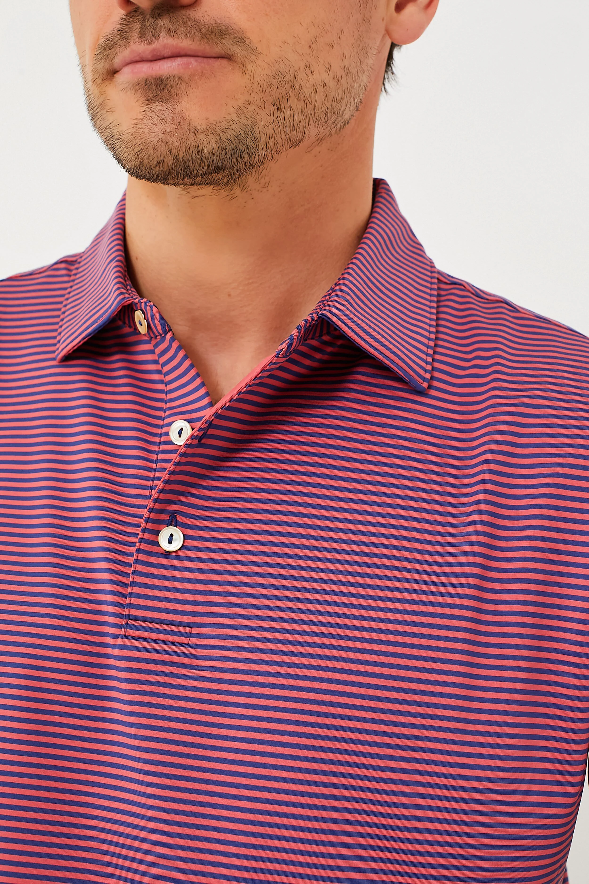 Sport Navy Red Hales Performance Jersey Polo - Image 5