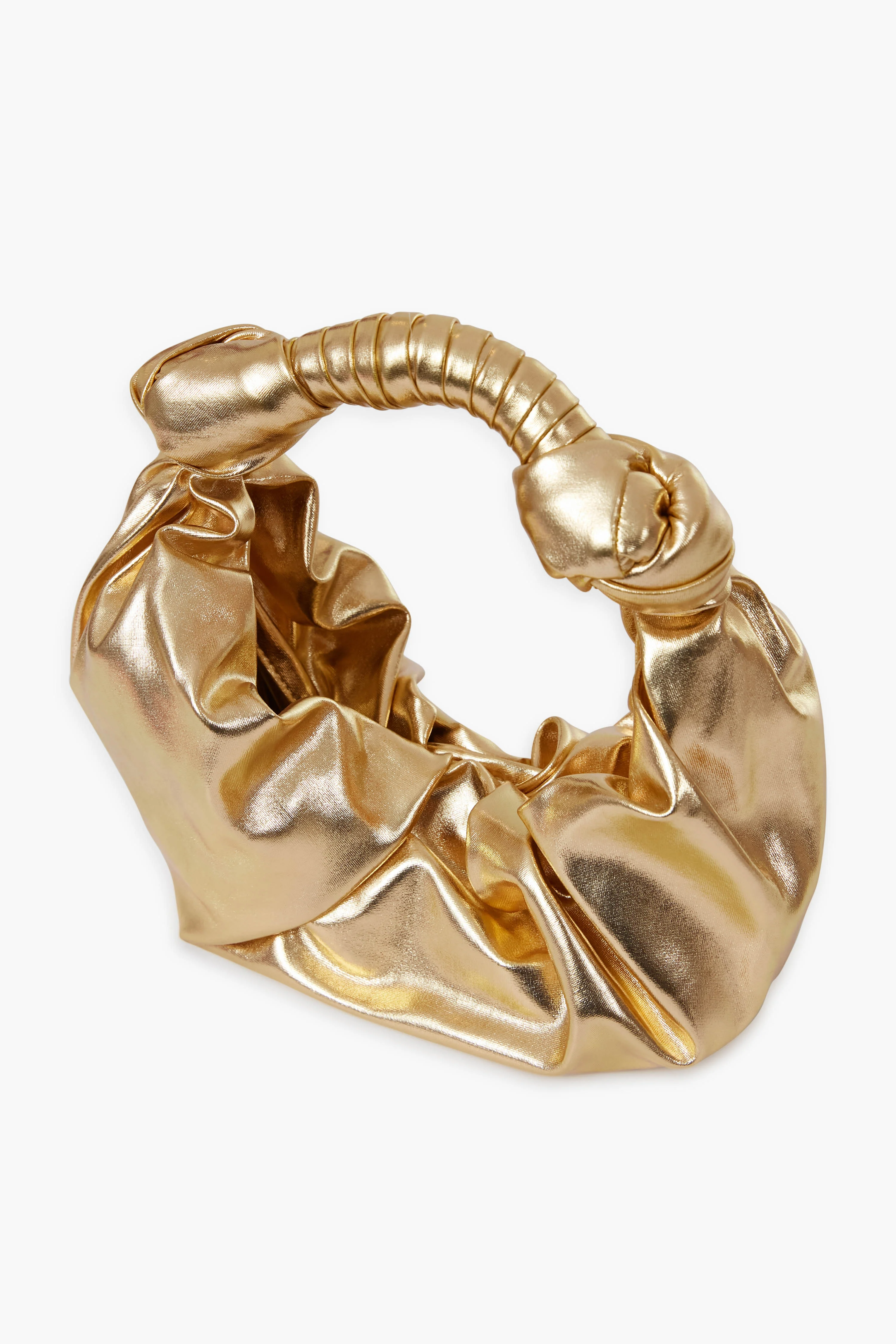 Star Gold Smooth Vegan Leather Lopsy Bag - Image 3