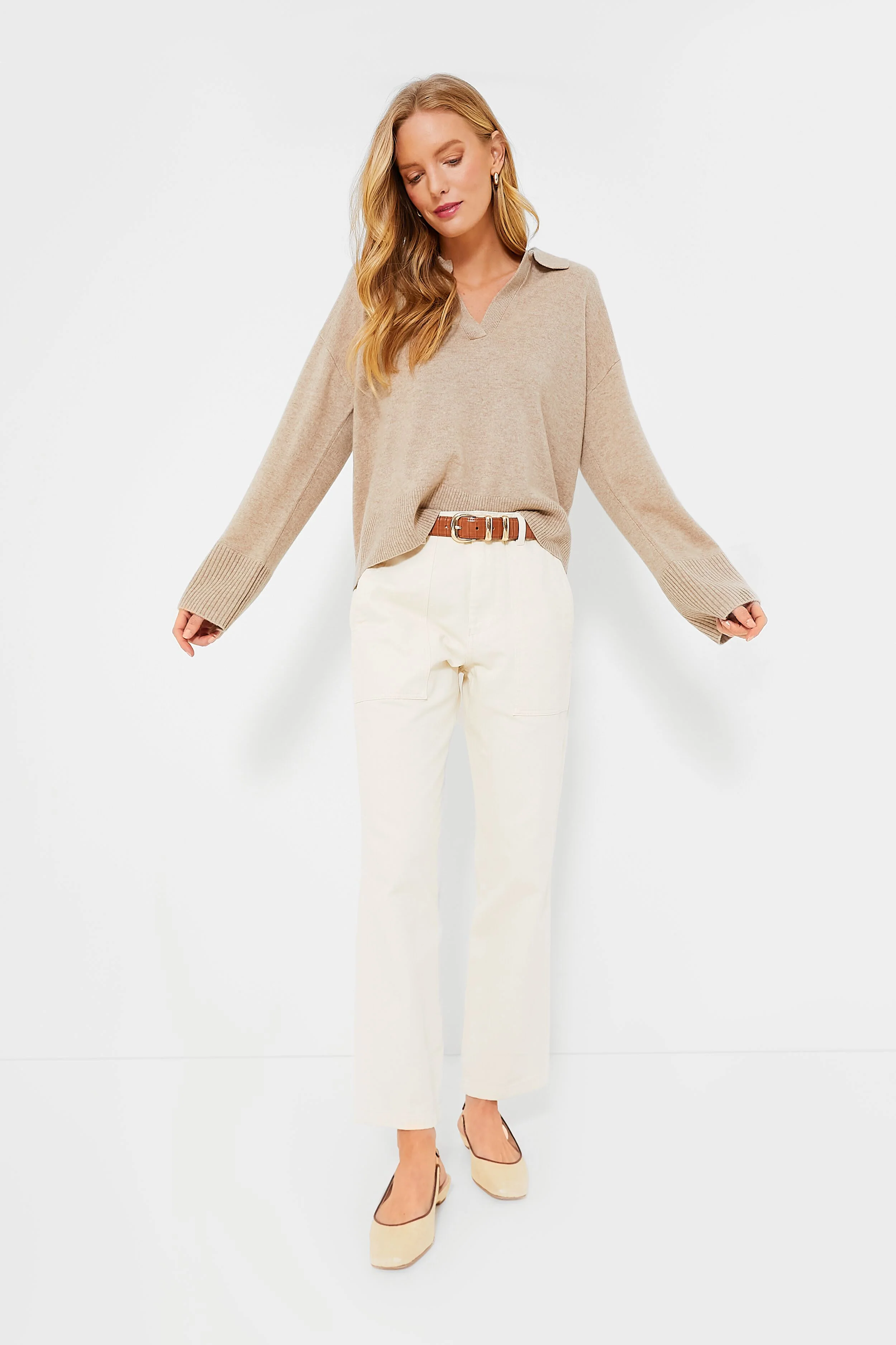 Stone Cashmere Ally Polo Pullover - Image 2