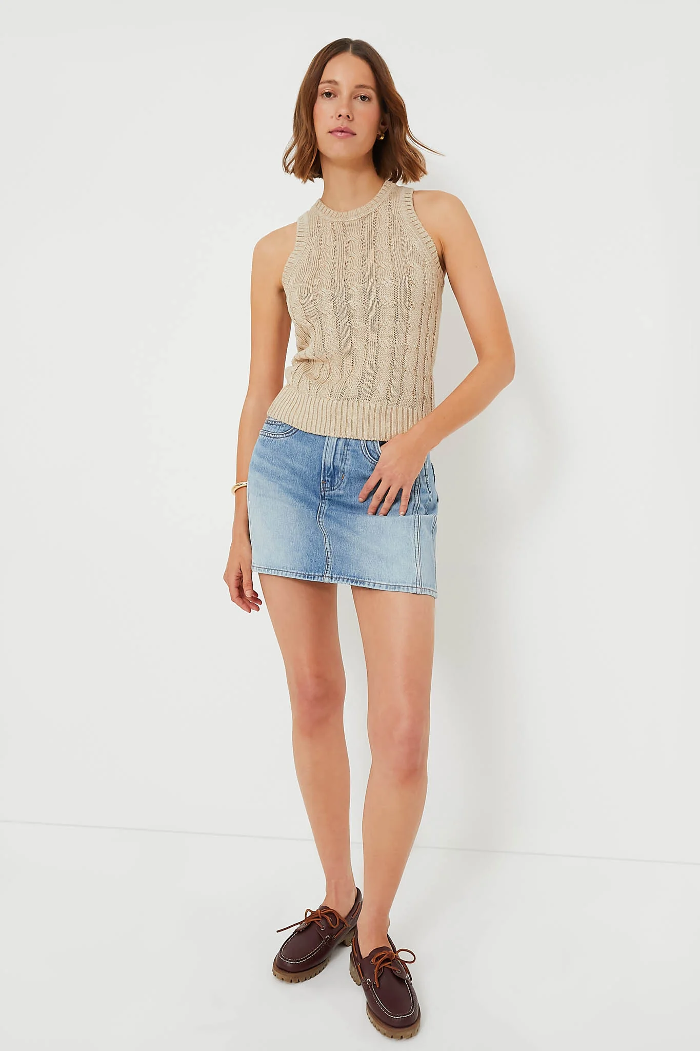 Stone Khaki Jerrel Knit Tank - Image 6