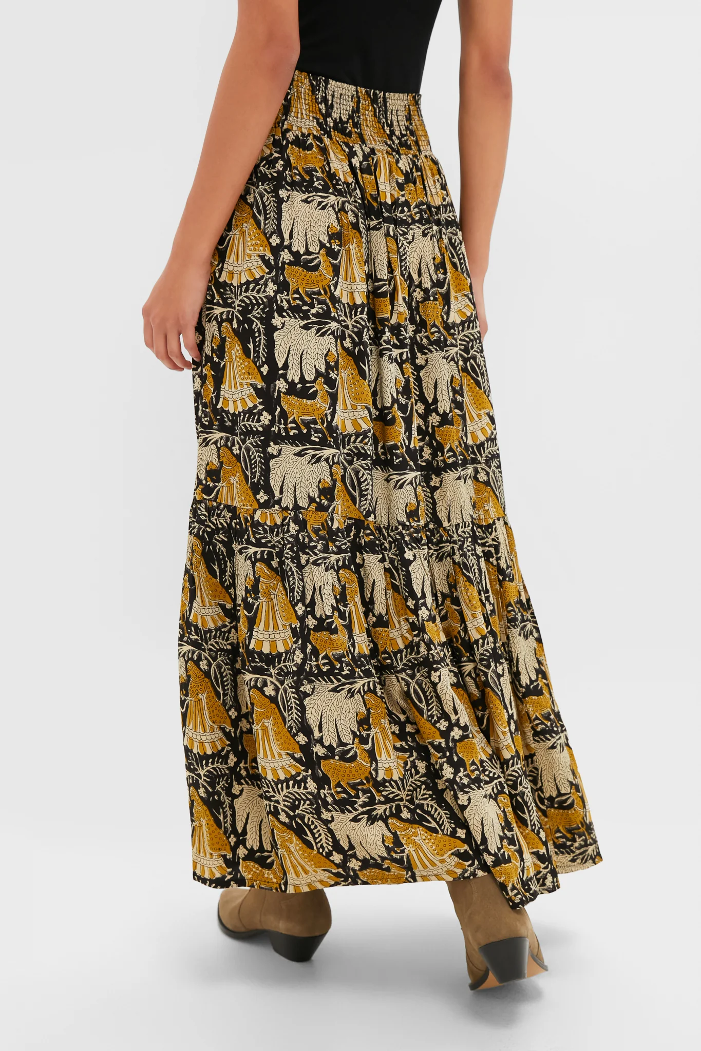 Story Print Shirred Skirt - Image 4