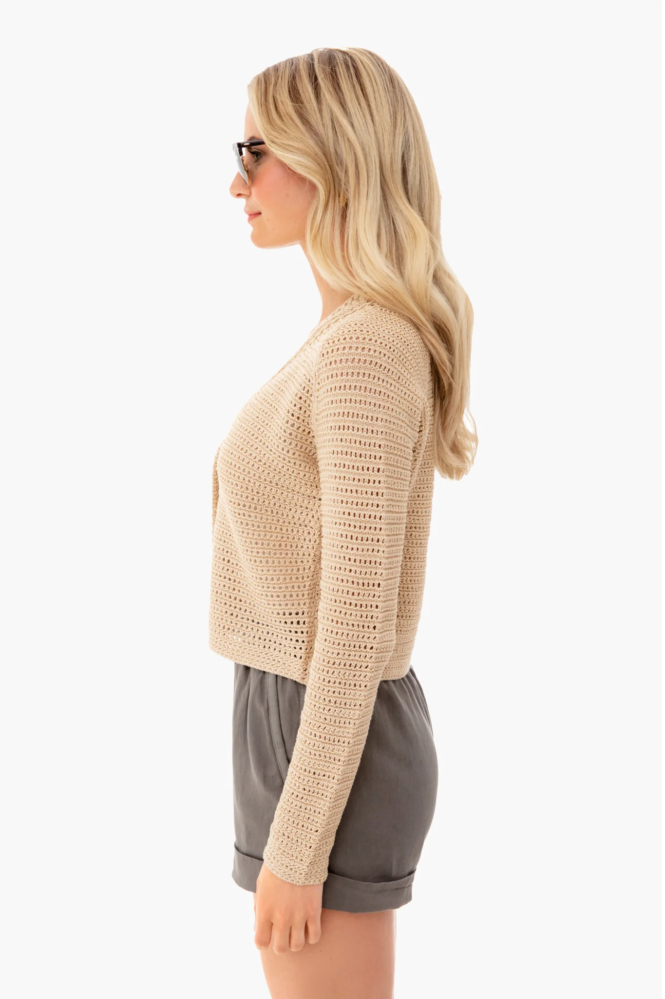 Straw Crochet Cardigan - Image 3