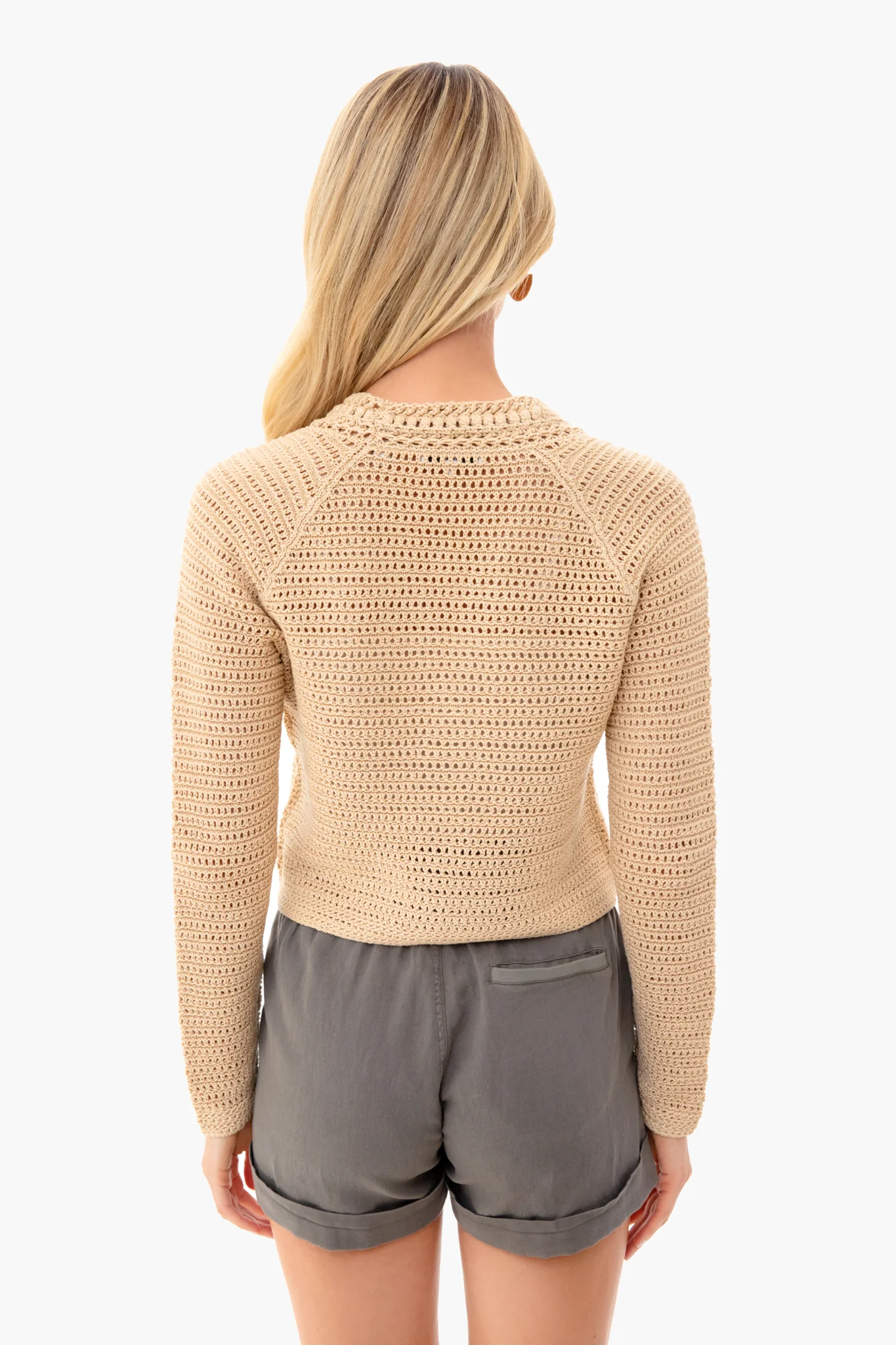Straw Crochet Cardigan - Image 4