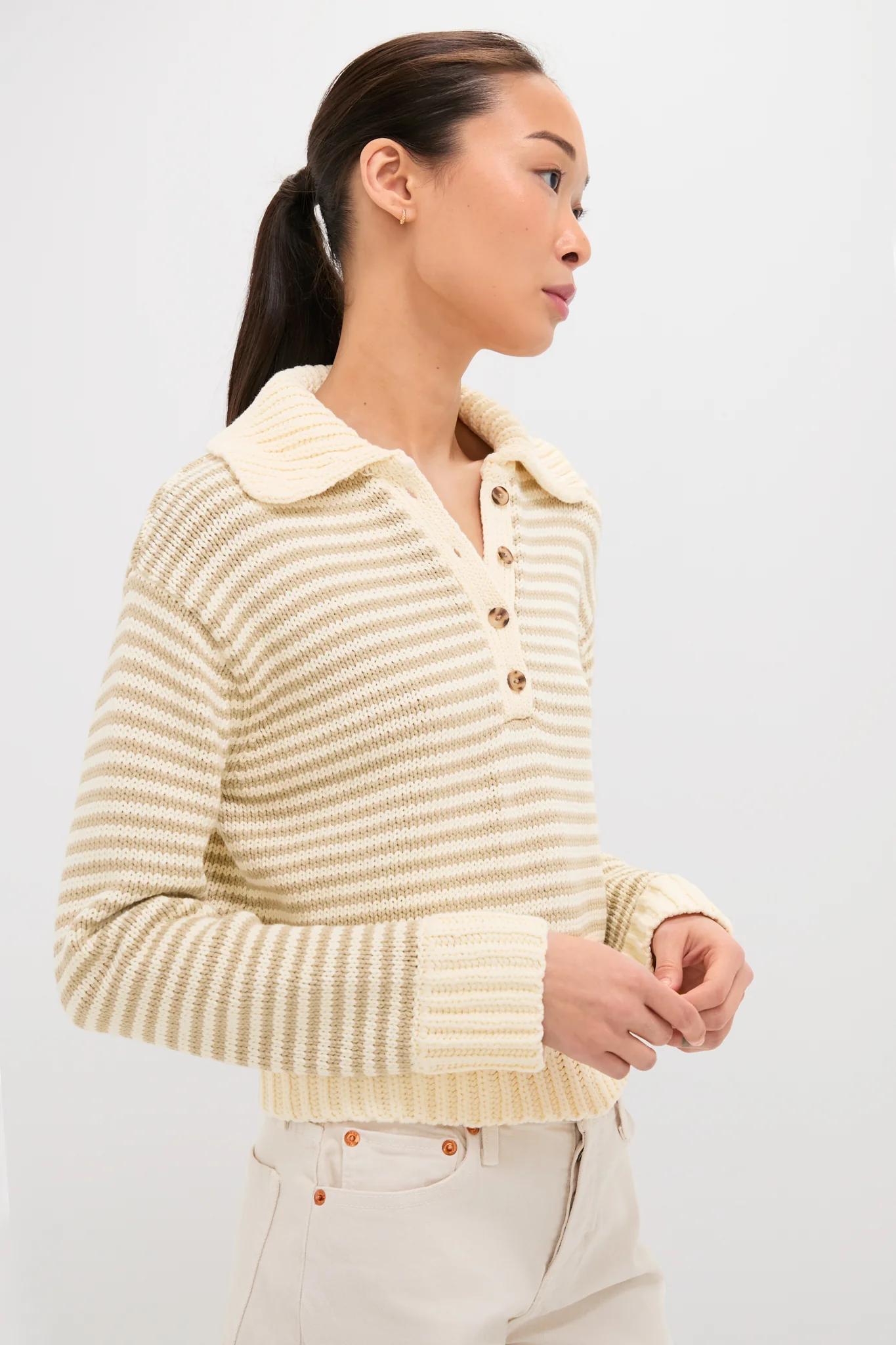 Striped Doro Henley Sweater - Image 3