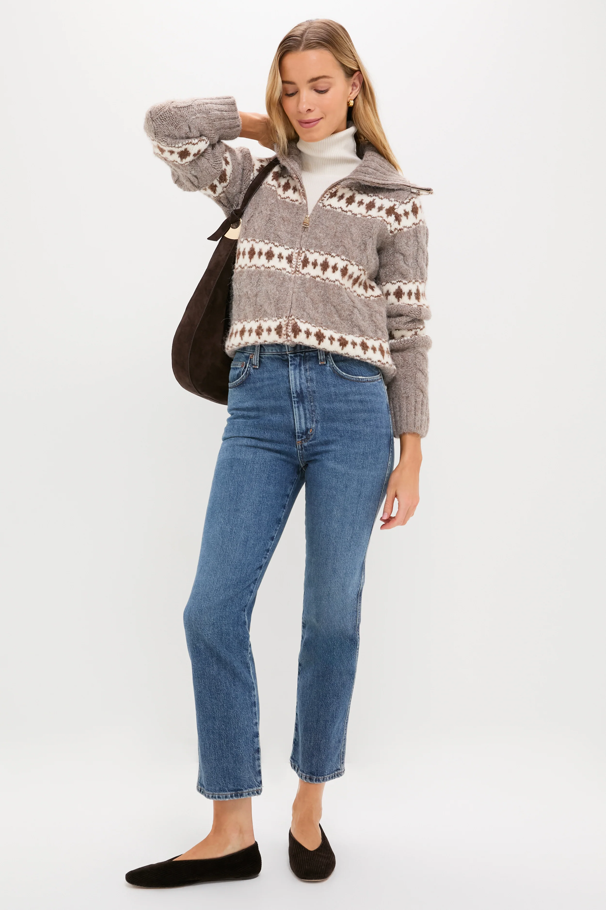 Striped Fair Isle Kinvara Cardigan - Image 2