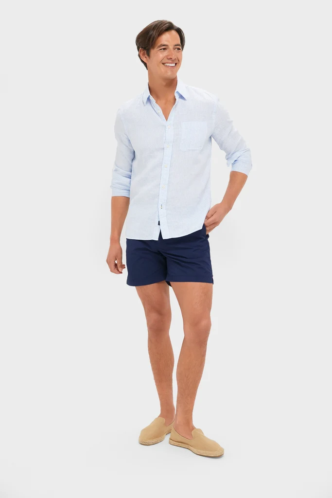 Summer Classic Stripe Laguna Linen Shirt - Image 2