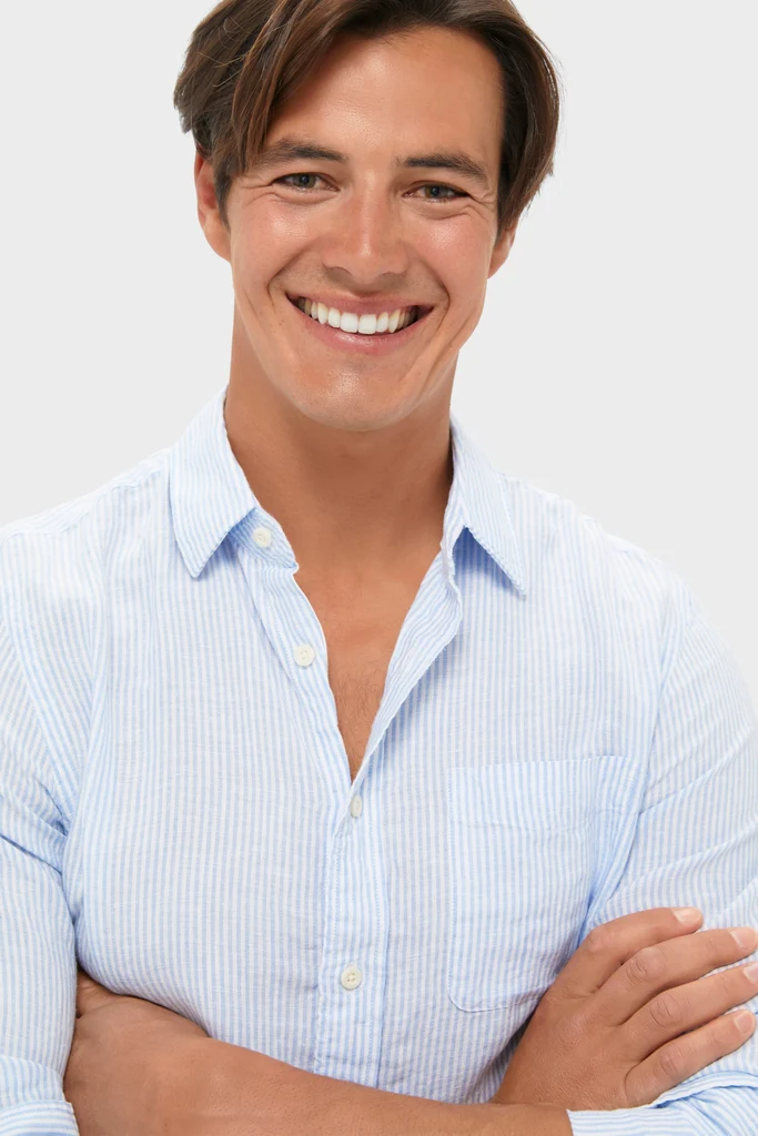 Summer Classic Stripe Laguna Linen Shirt - Image 5