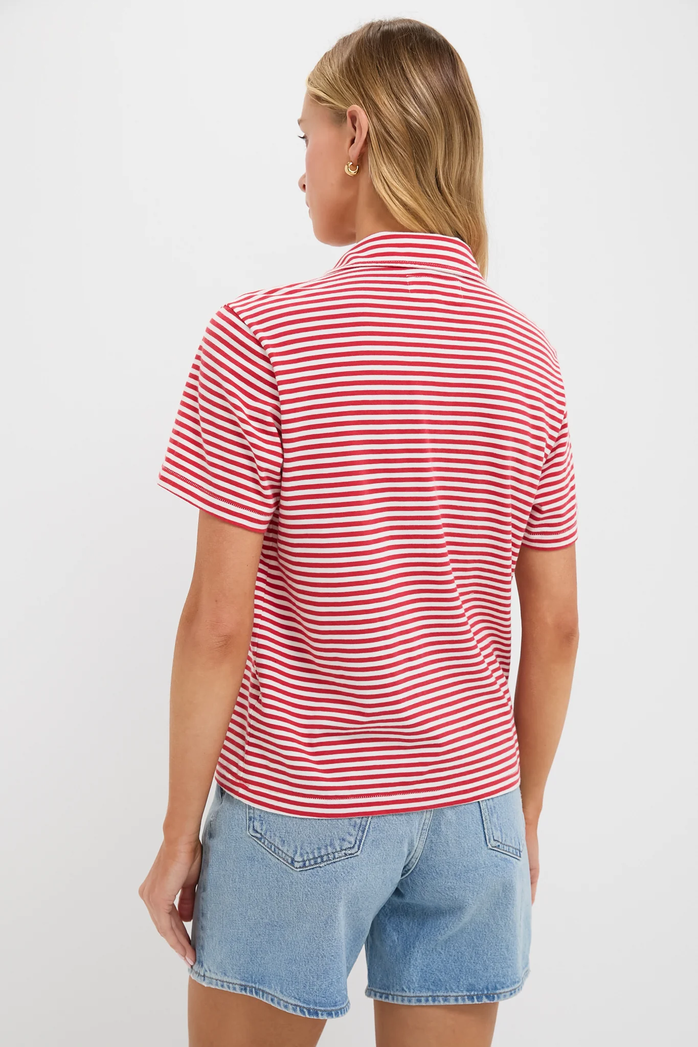 Sun Cherry Stripe The Lacrosse Polo - Image 4