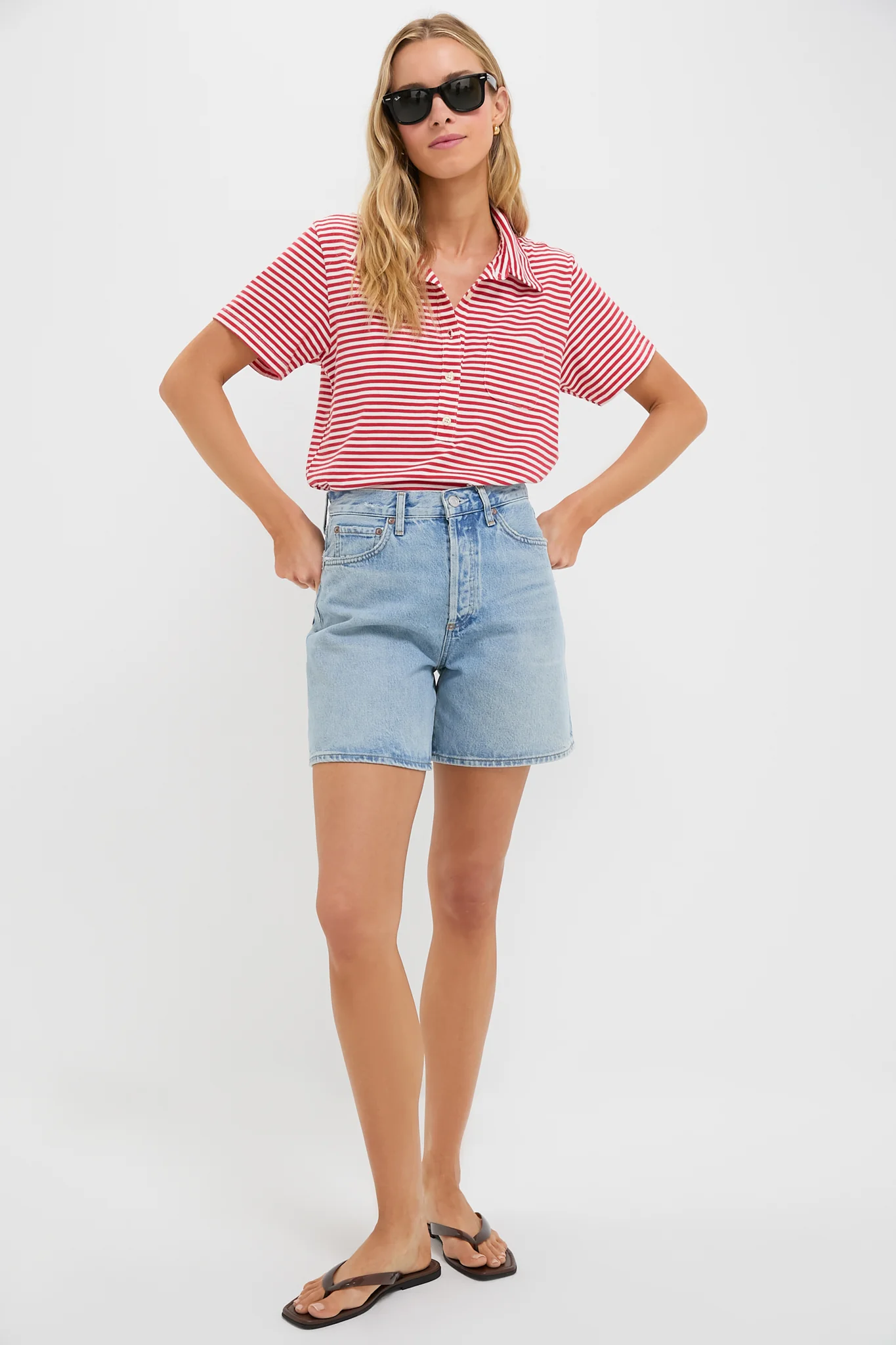 Sun Cherry Stripe The Lacrosse Polo - Image 6