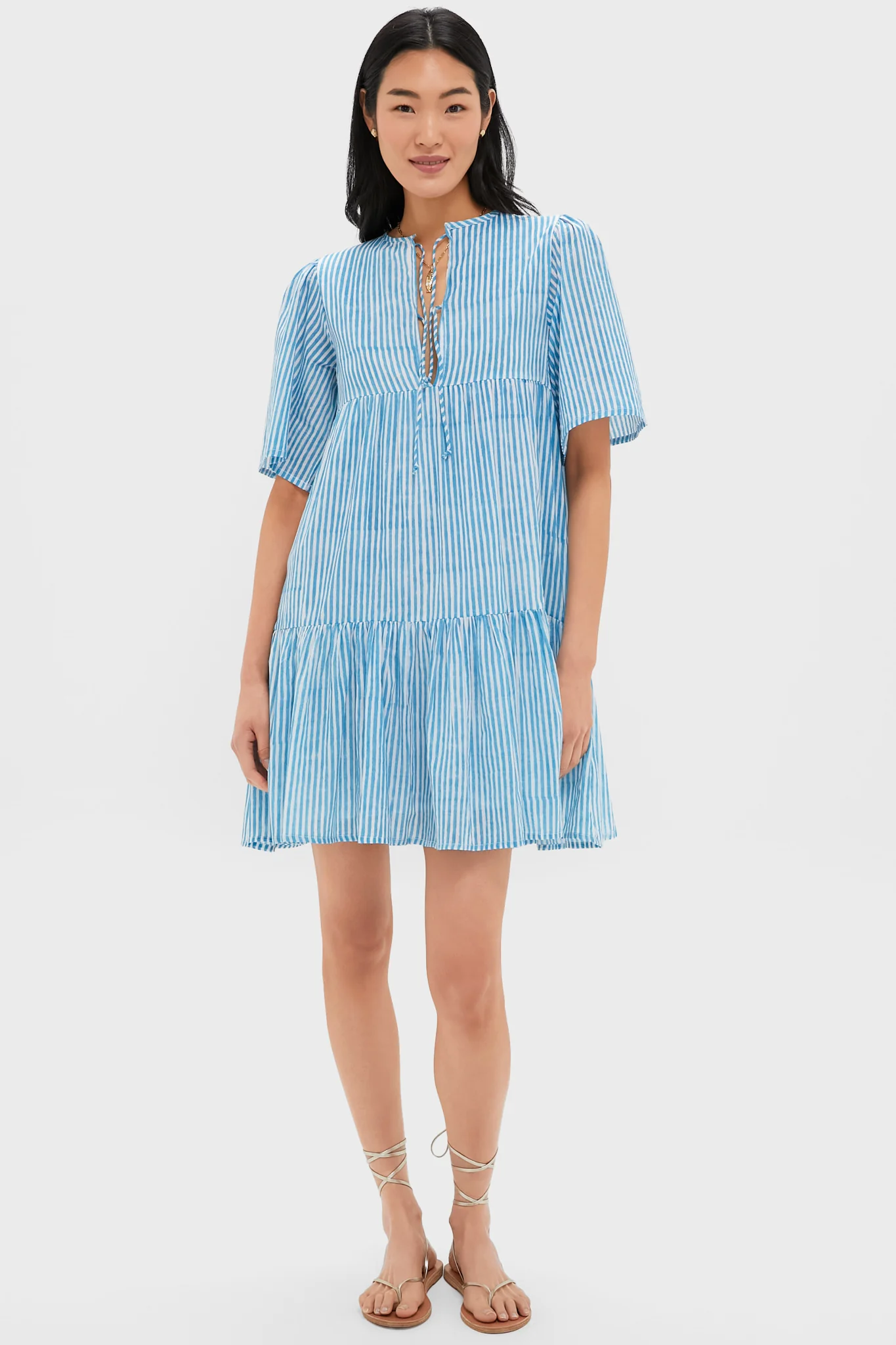 Sunday Stripe Bluesy Organic Isla Dress - Image 6
