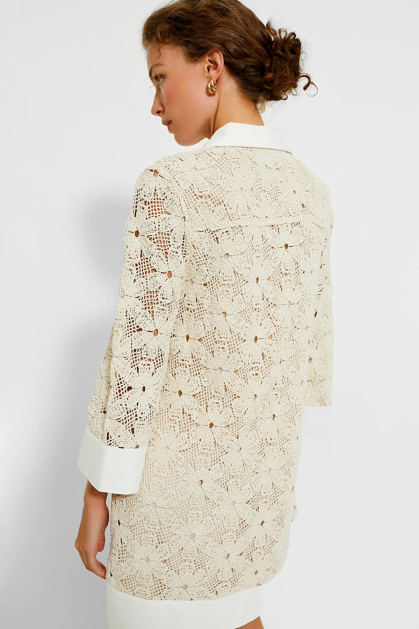 Tan Crochet Collier Dress - Image 5