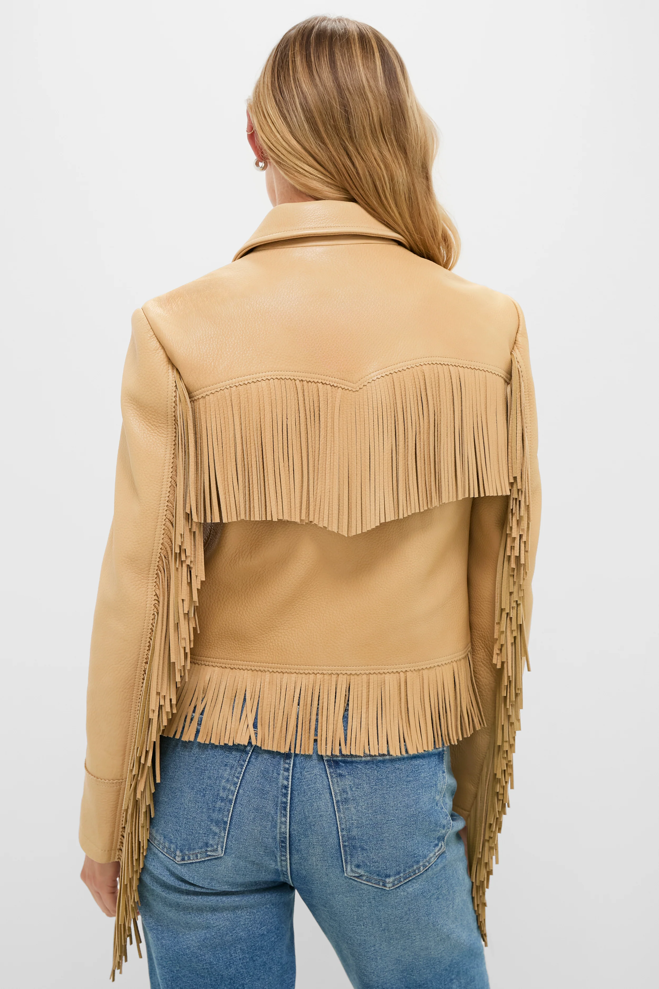 Tan Deerskin Fringe Jacket - Image 4