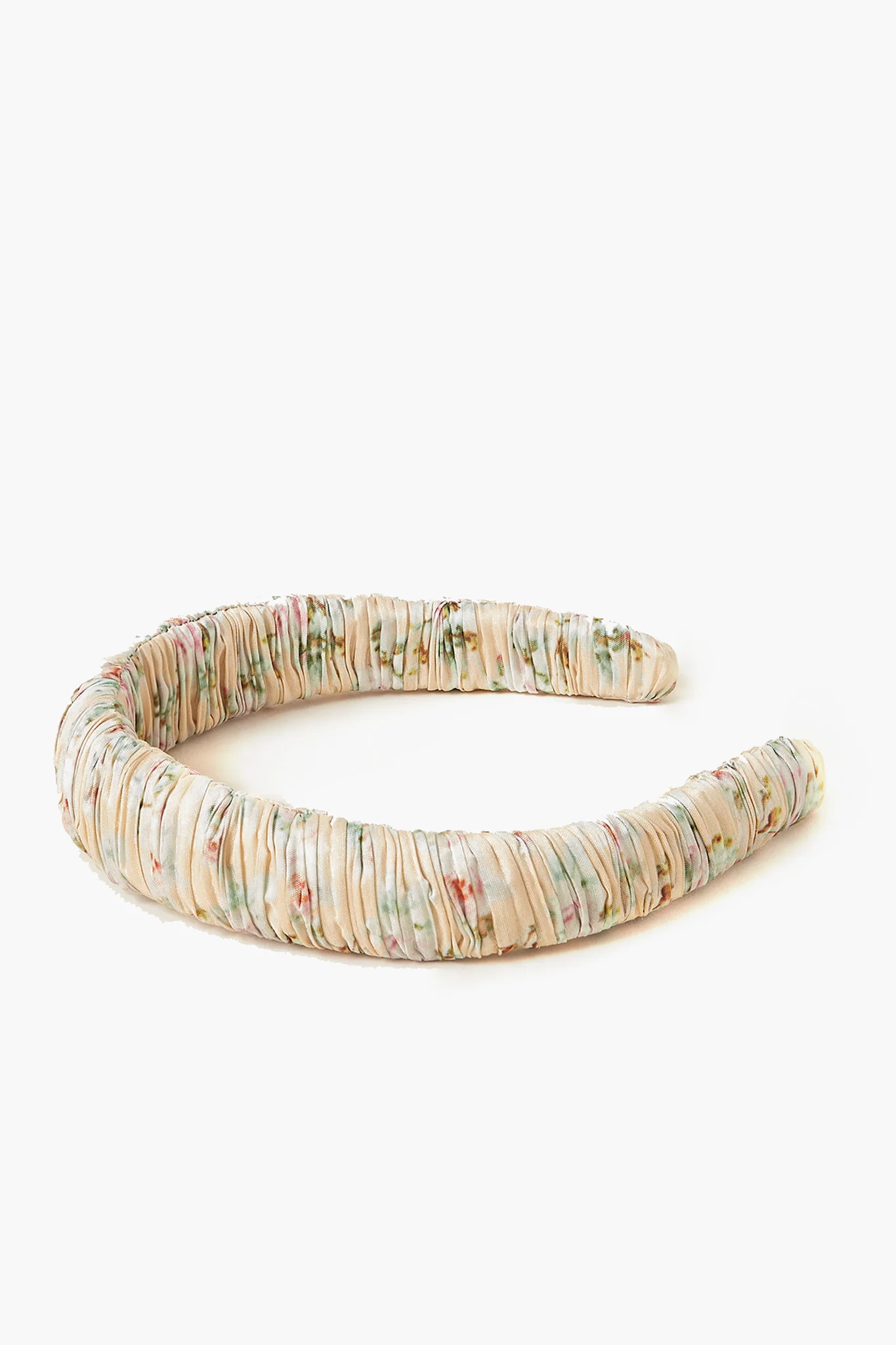 Tan Floral Marina Puffy Headband