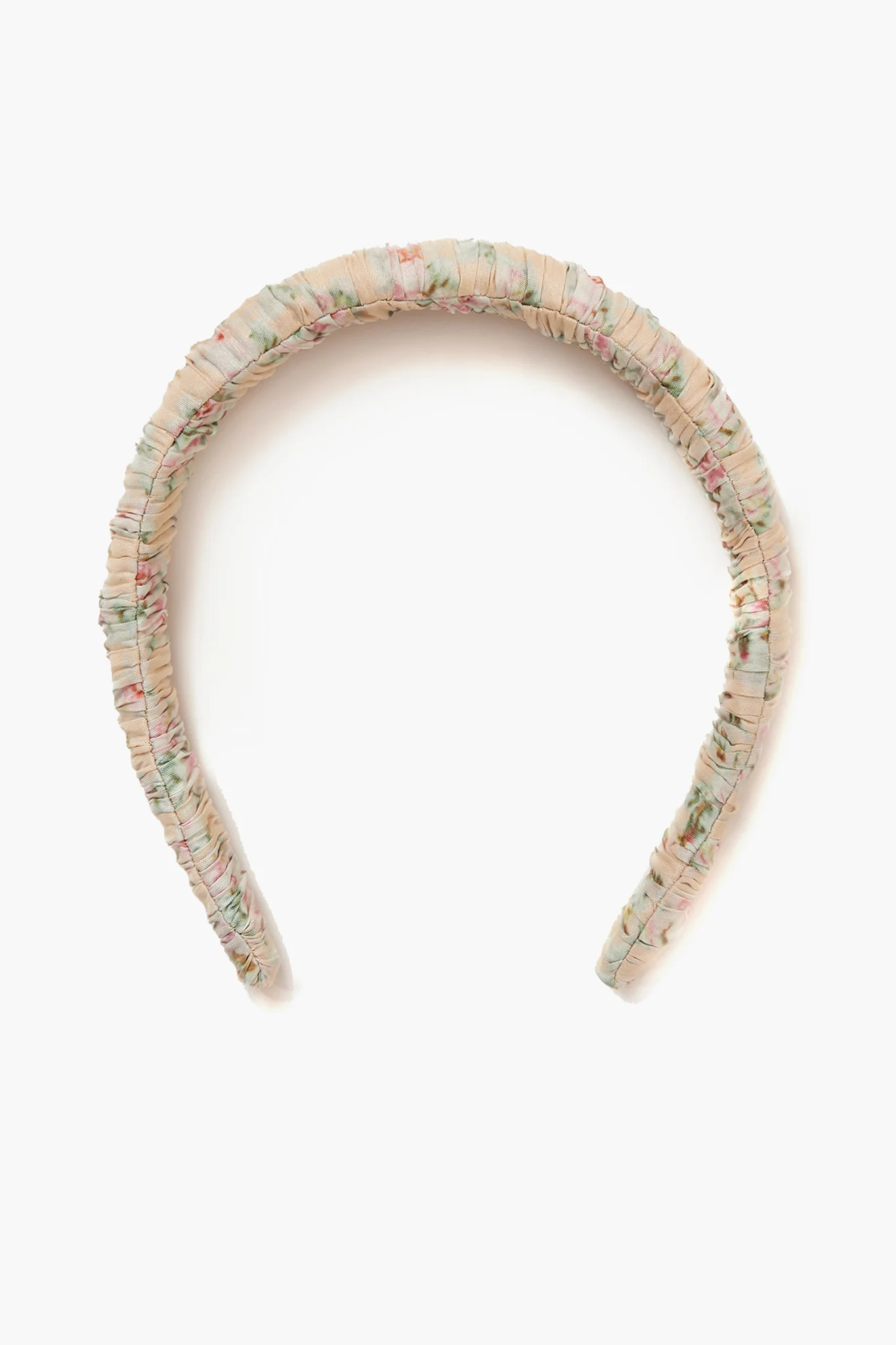 Tan Floral Marina Puffy Headband - Image 3