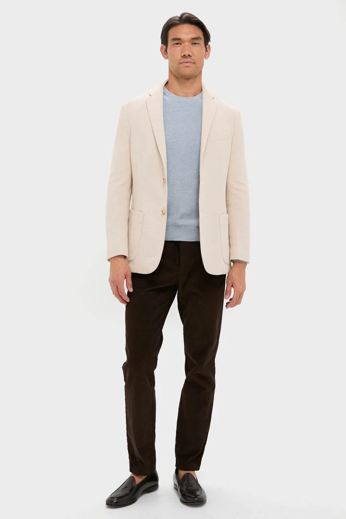 Tan Knit Travel Blazer - Image 2