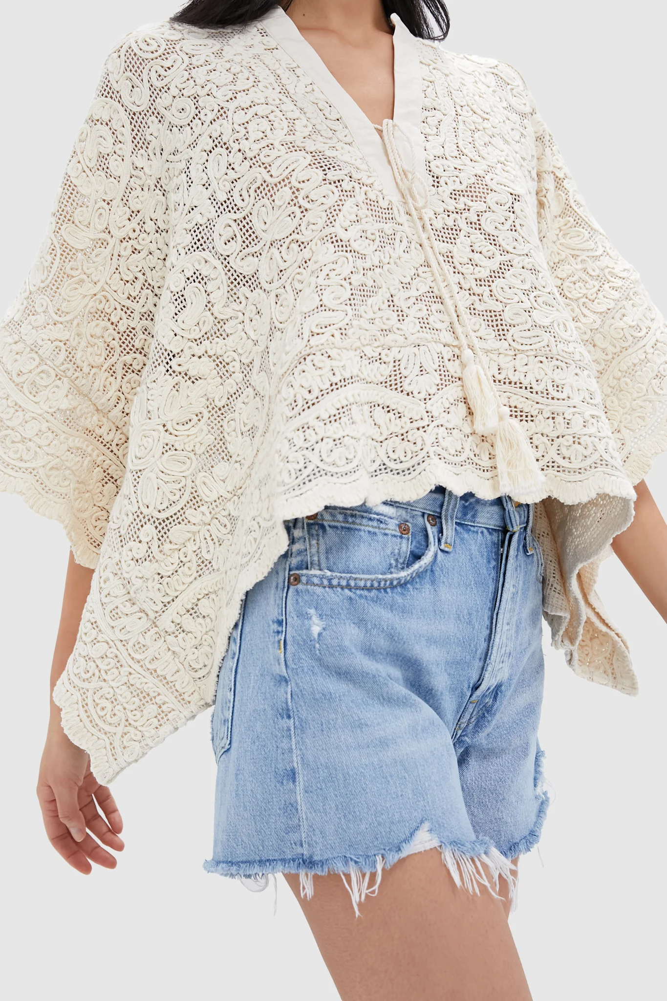 Tan Lace Apollo Poncho - Image 5