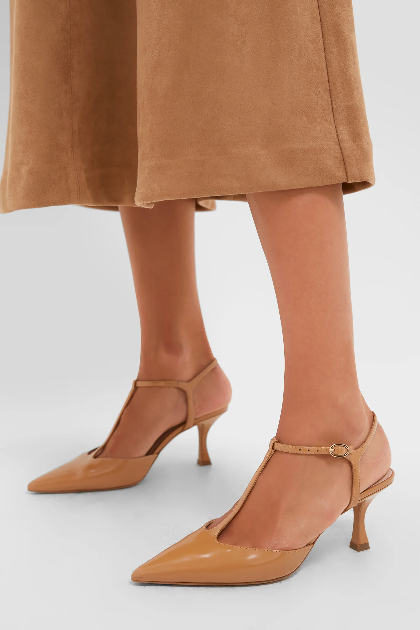 Tan Leather Margot Heels - Image 2