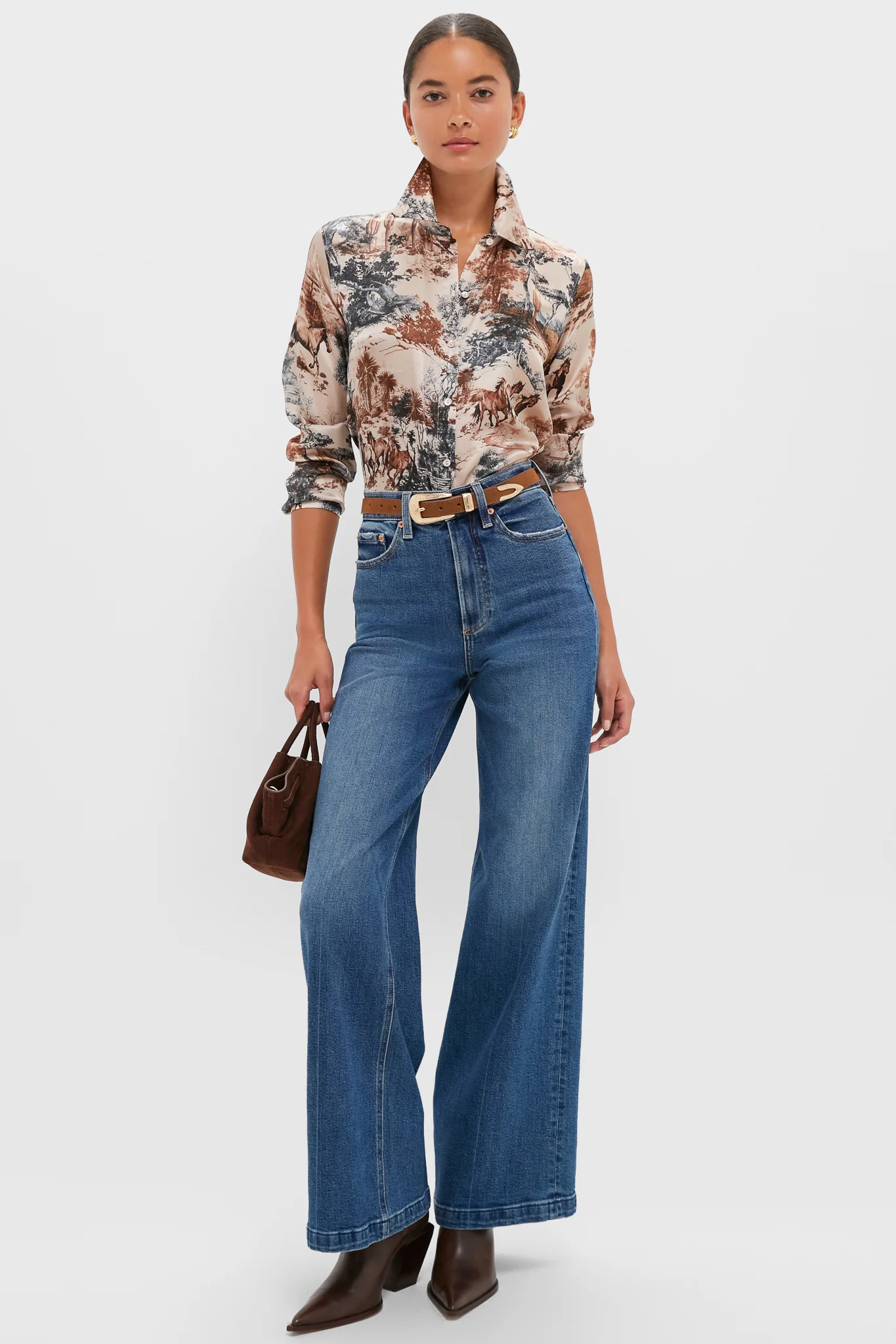 Tan Mountain Western Tyler Long Sleeve Blouse - Image 2