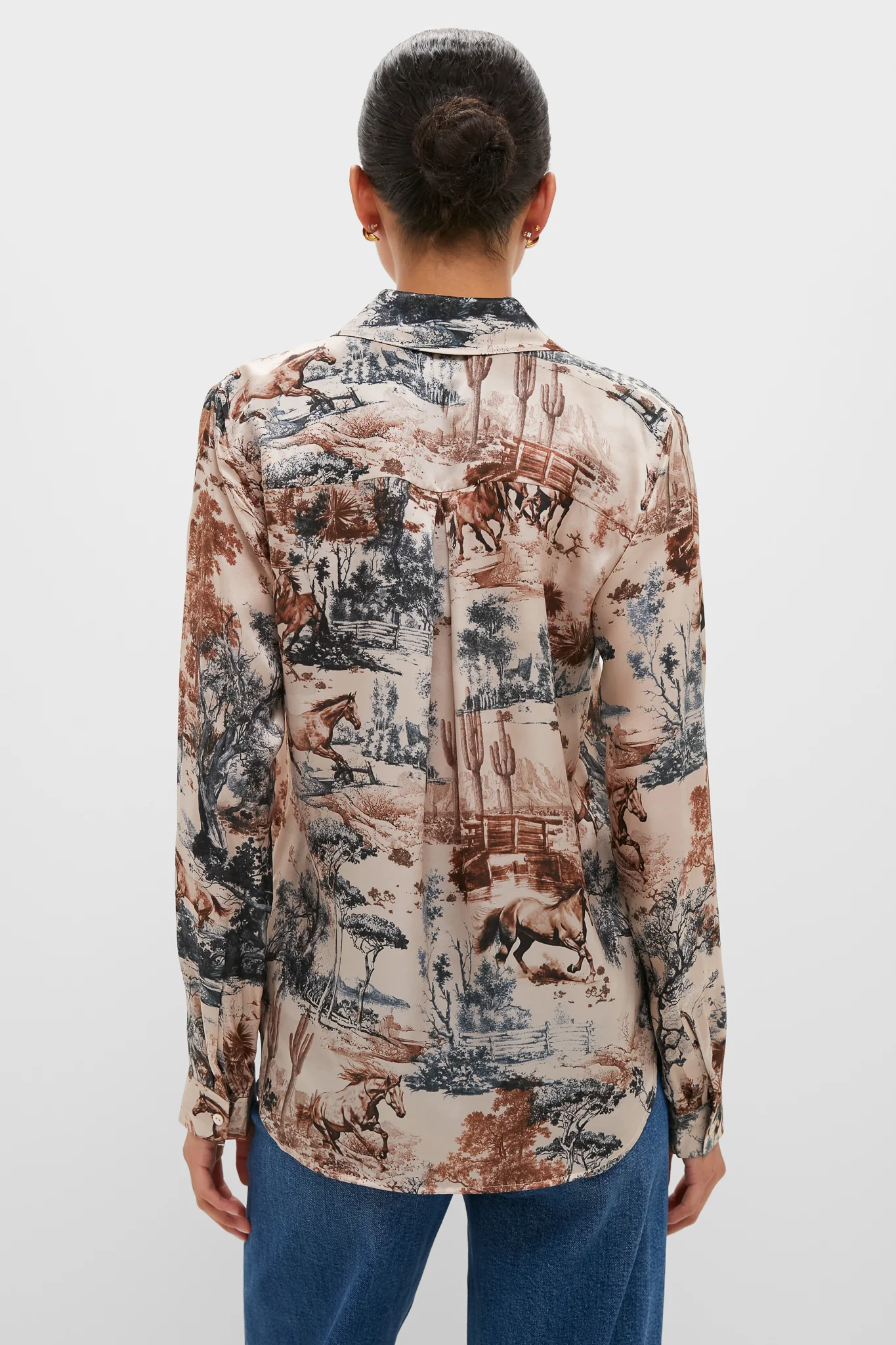Tan Mountain Western Tyler Long Sleeve Blouse - Image 4