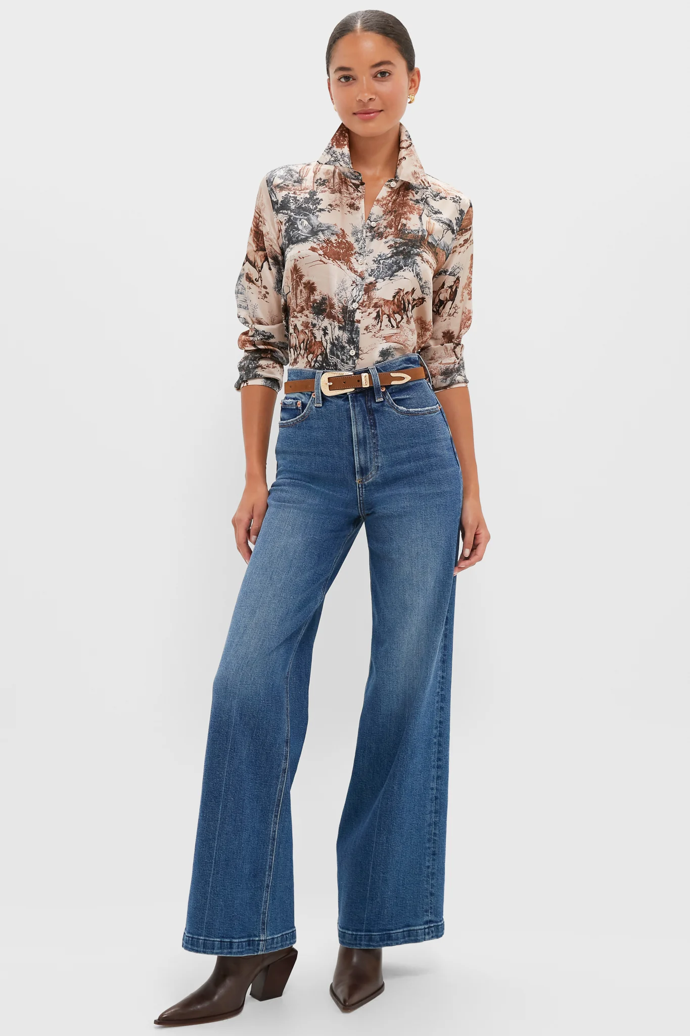 Tan Mountain Western Tyler Long Sleeve Blouse - Image 6