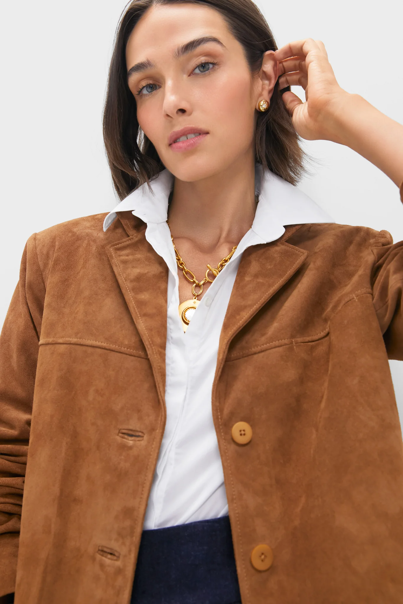 Tan Natalie Suede Jacket - Image 5