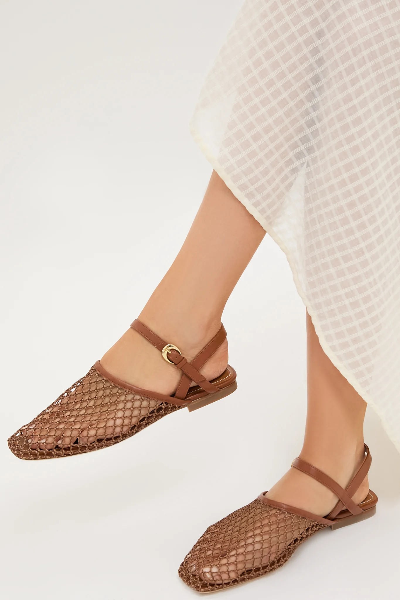 Tan Netting Rete Sandal - Image 2