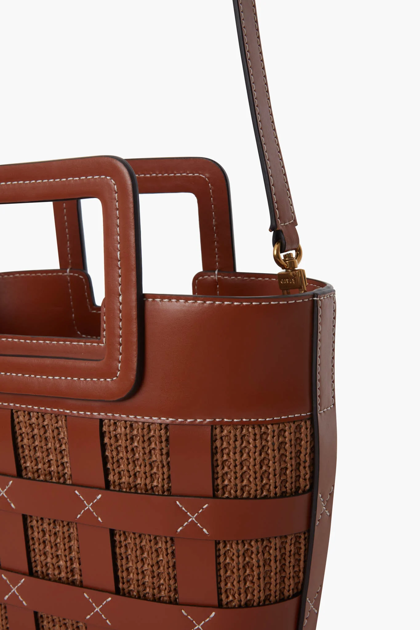 Tan Raffia Mini Shirley Bag - Image 4