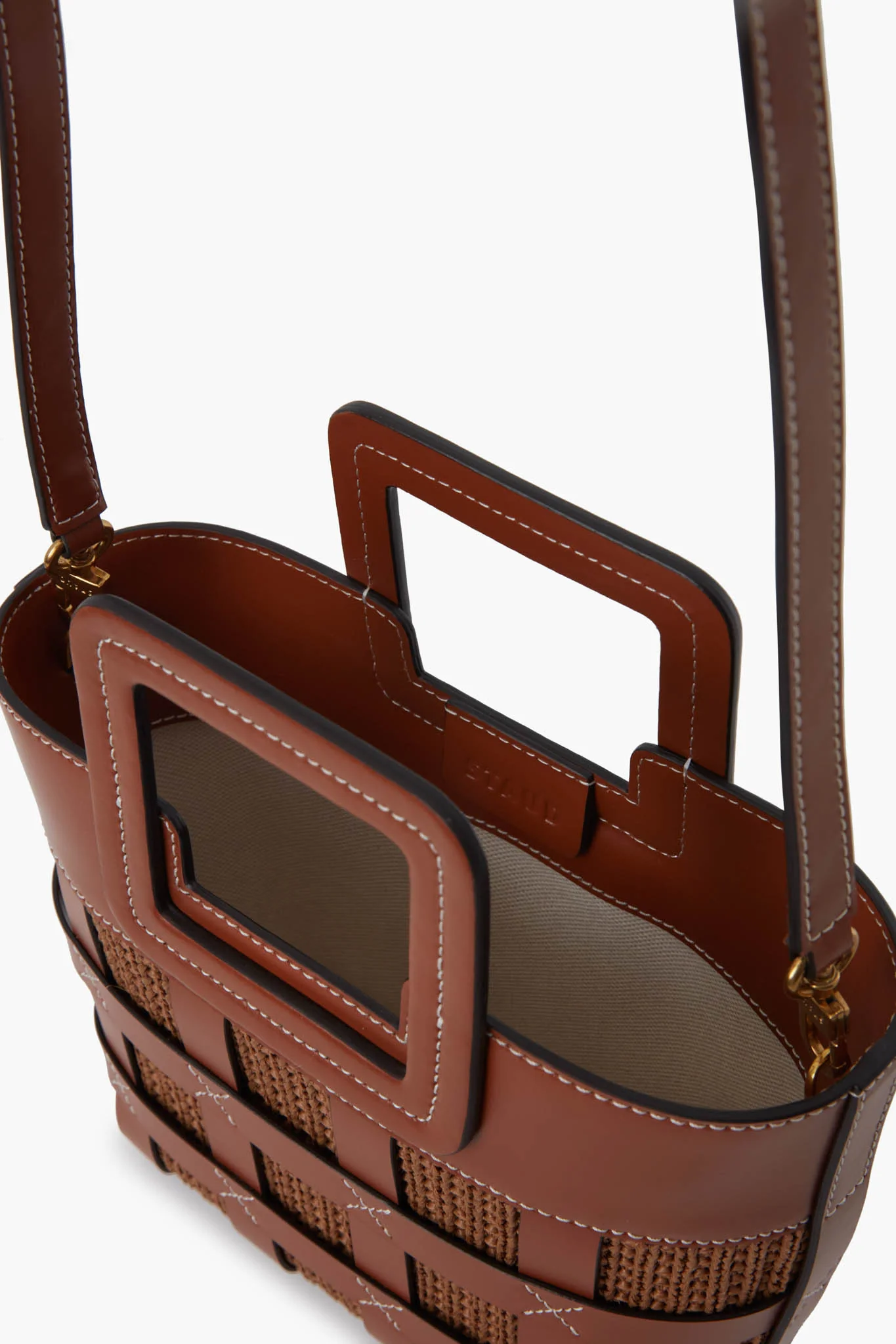 Tan Raffia Mini Shirley Bag - Image 5