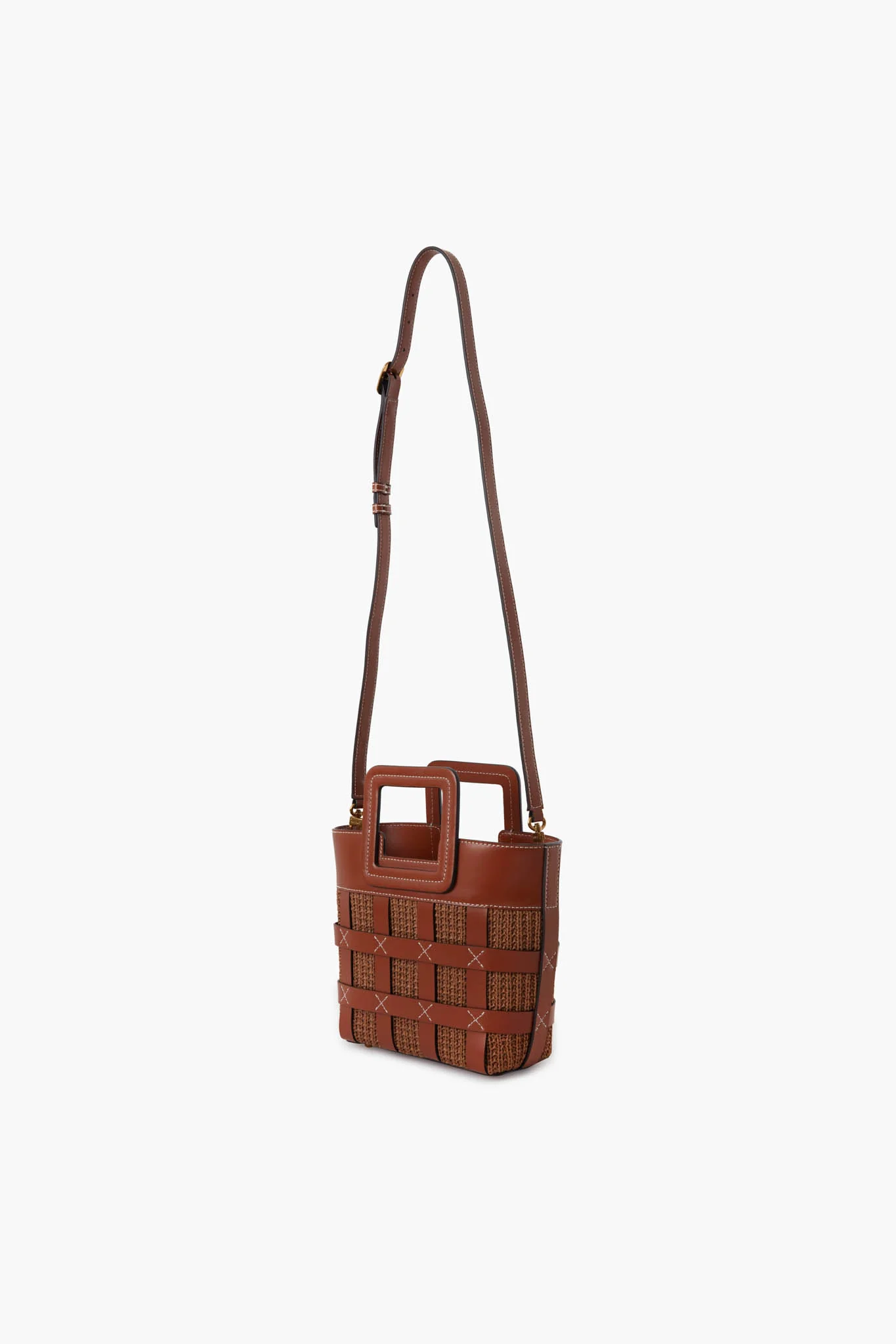 Tan Raffia Mini Shirley Bag - Image 6