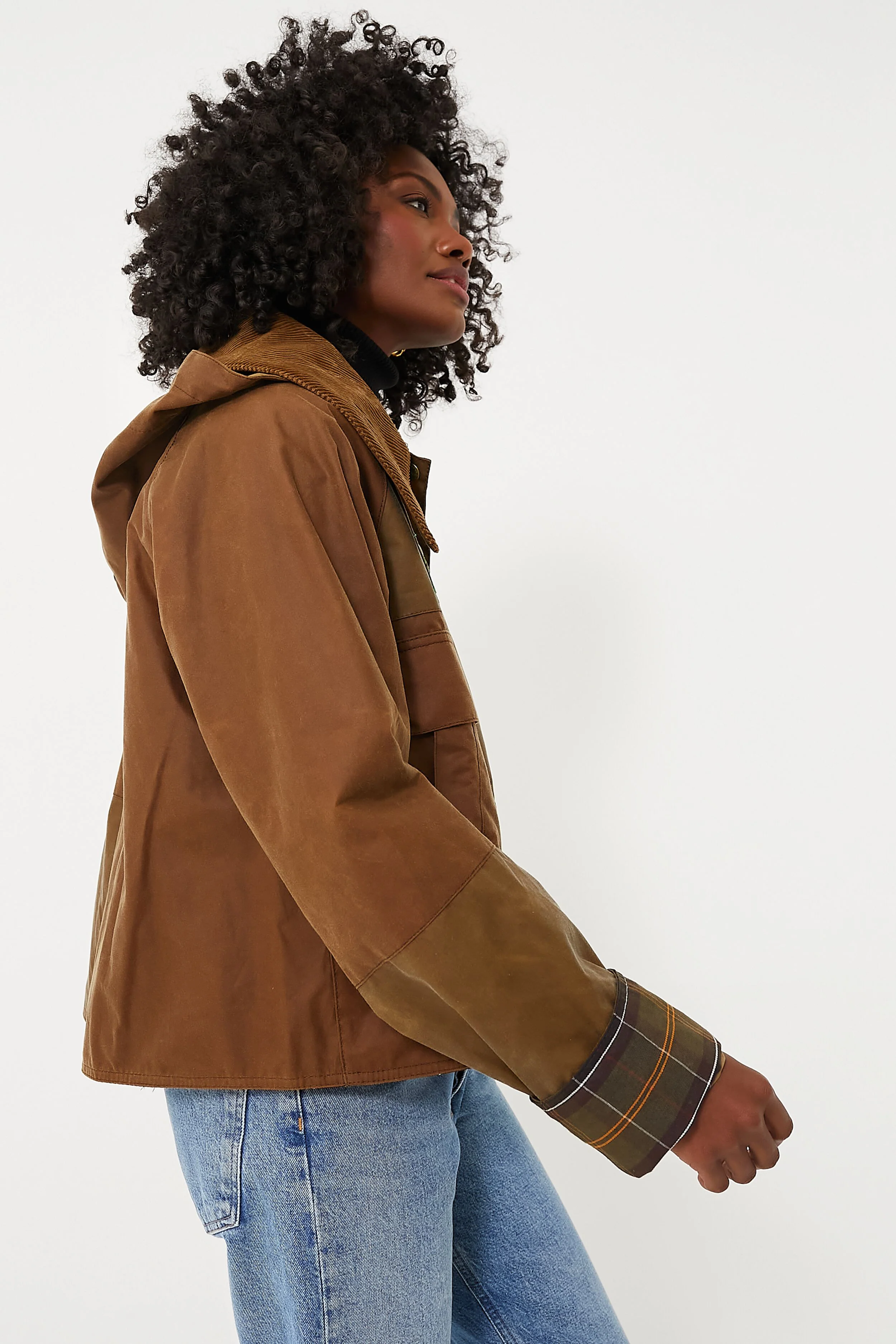 Tan Sand Barbour Ganni Block Spey Jacket - Image 3