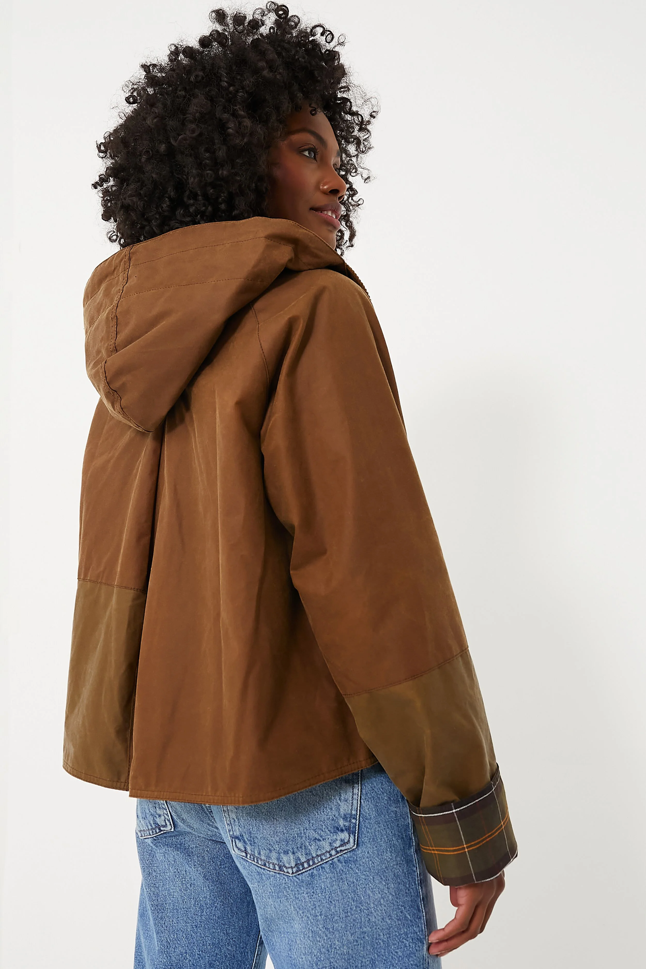 Tan Sand Barbour Ganni Block Spey Jacket - Image 4