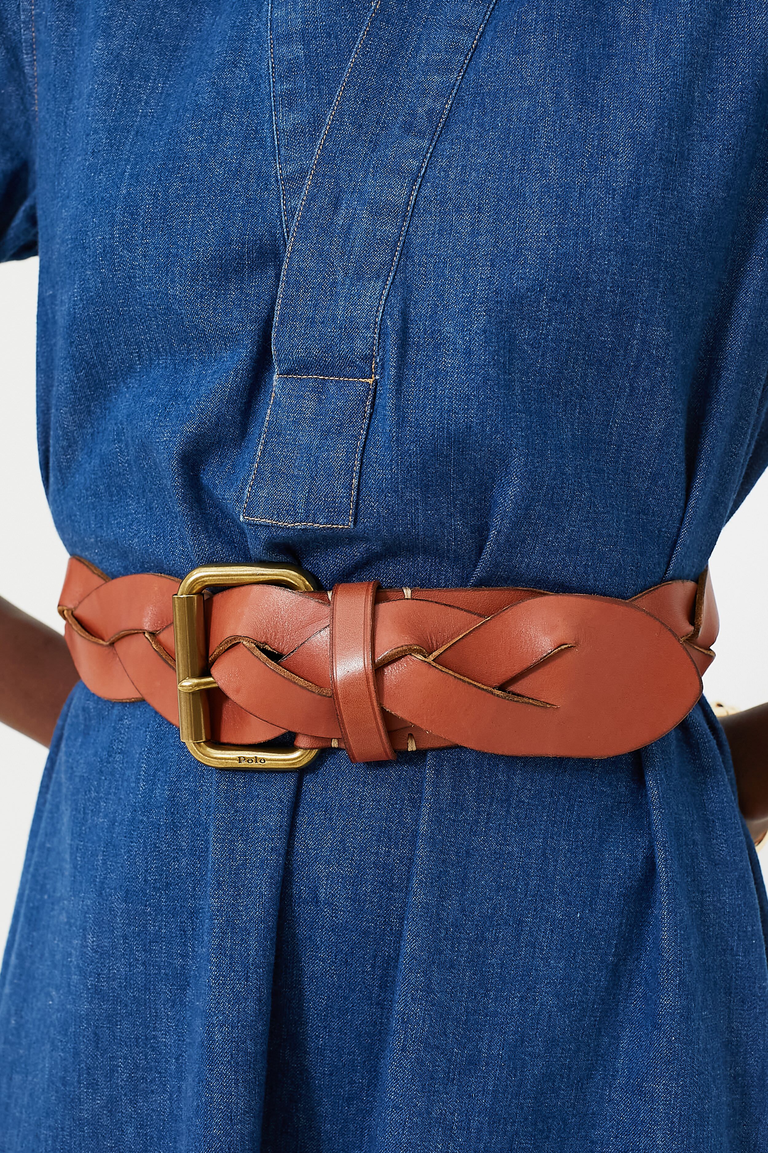 Tan Smooth Vachetta Braided Belt - Image 3